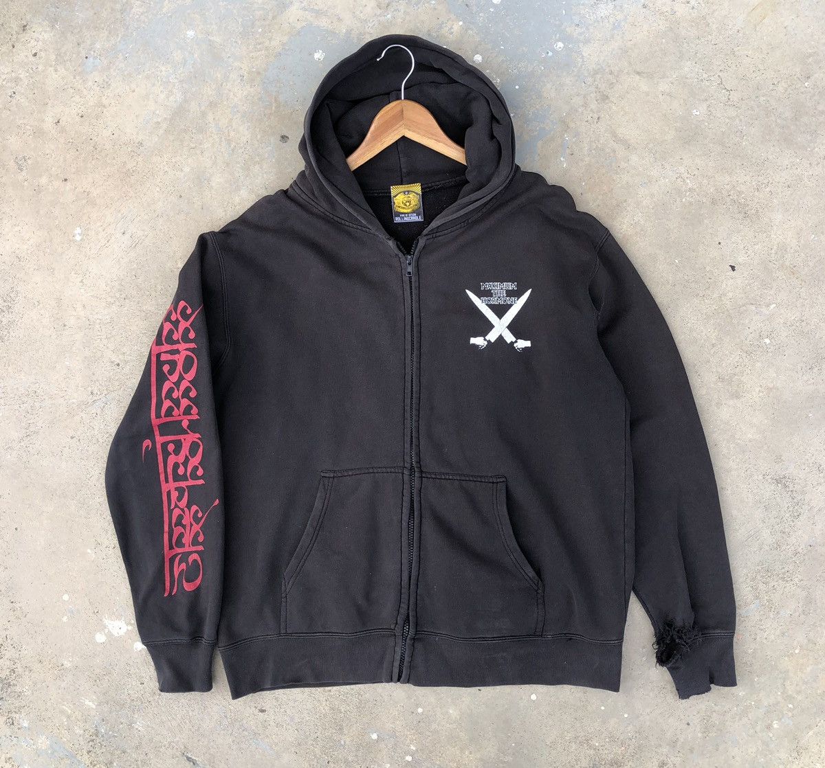 Vintage VTG THRASHER Maximum The Hormone Rolling Cradle Band Hoodies Size US L / EU 52-54 / 3 - 6 Thumbnail