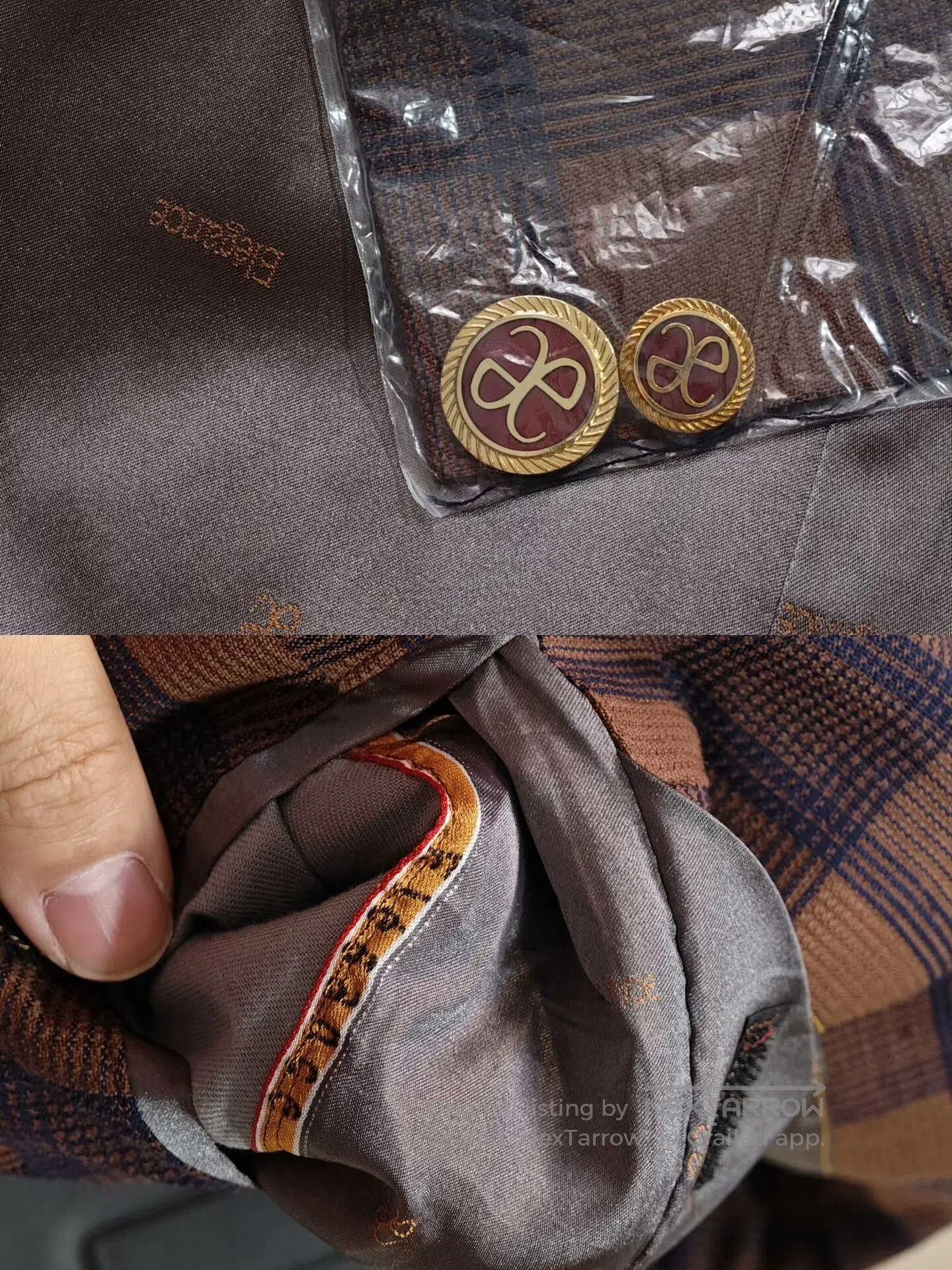 Luxe Custom Brown Silk Wool Suit. Size US M / EU 48-50 / 2 - 8 Thumbnail