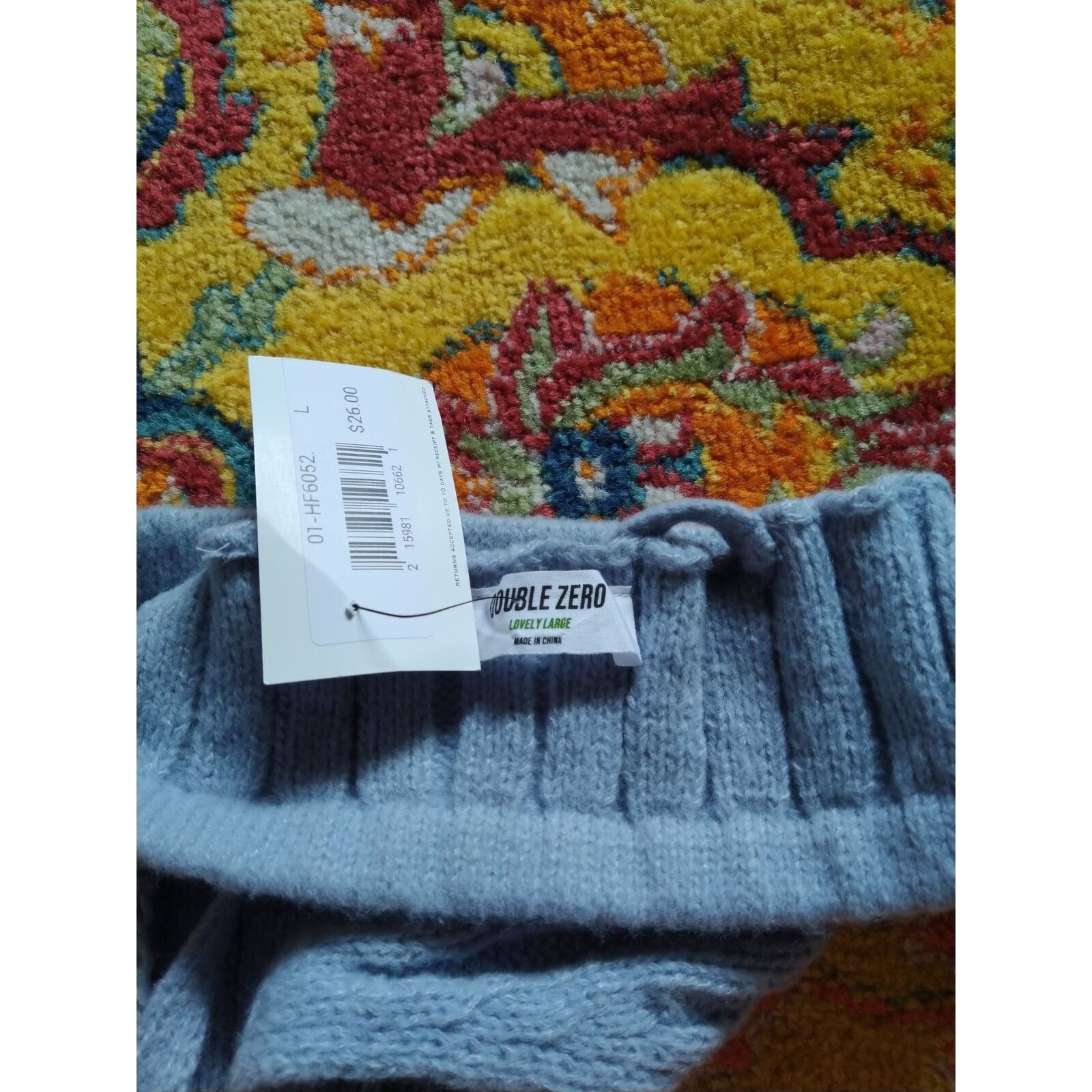 Other NWT Double Zero sky blue Knit V Neck Crop Top Womens Size XS Size XS / US 0-2 / IT 36-38 - 5 Thumbnail