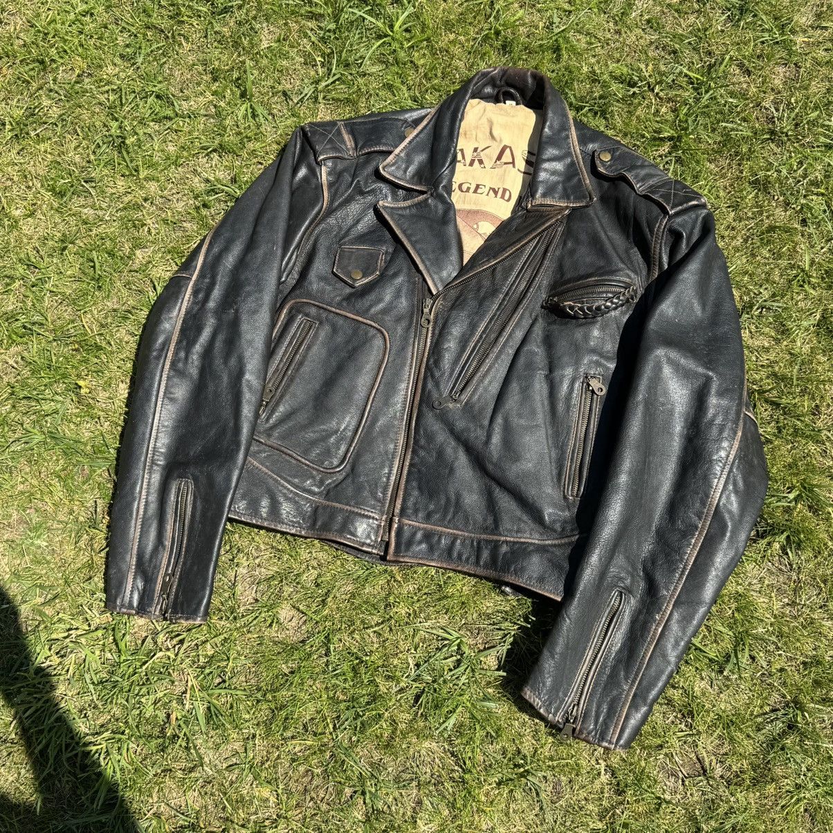 Vintage Vintage 90s US Force biker leather jacket Size US M / EU 48-50 / 2 - 3 Thumbnail