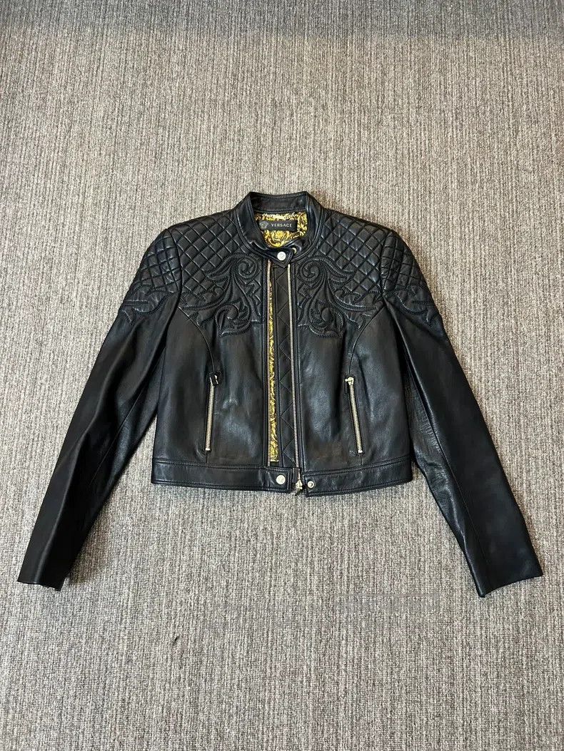 Versace Versace Leather coat Size US XS / EU 42 / 0 - 2 Thumbnail