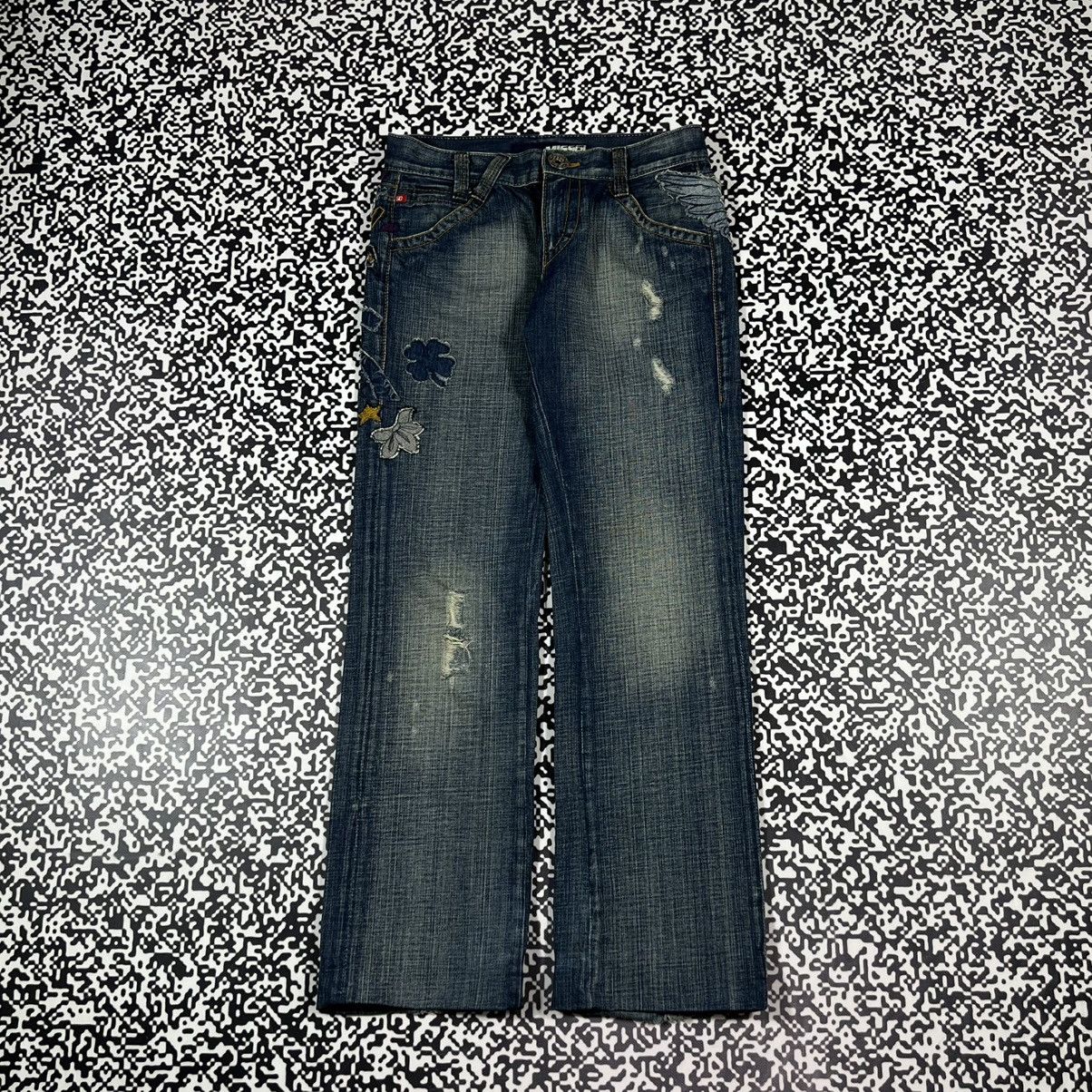Miss Sixty Vintage Y2K Miss Sixty Japanese Patchwork Style Retro Jeans Size 29" - 5 Thumbnail