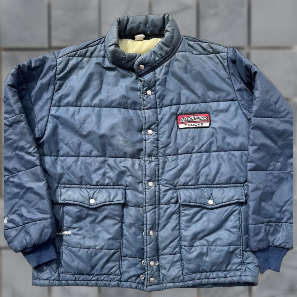 Vintage VINTAGE Swingster Jacket Blue Patch Logo XL Men’s Puffer Trucker Workwear Zip Hoodie? Size US XL / EU 56 / 4 - 1 Thumbnail