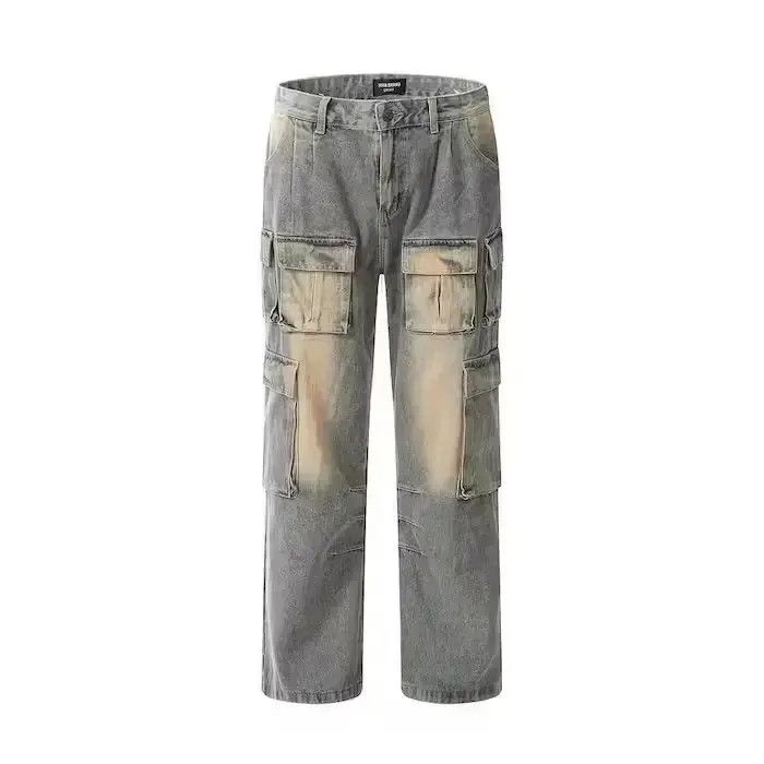 y2k baggy cargo hiphop faded pants