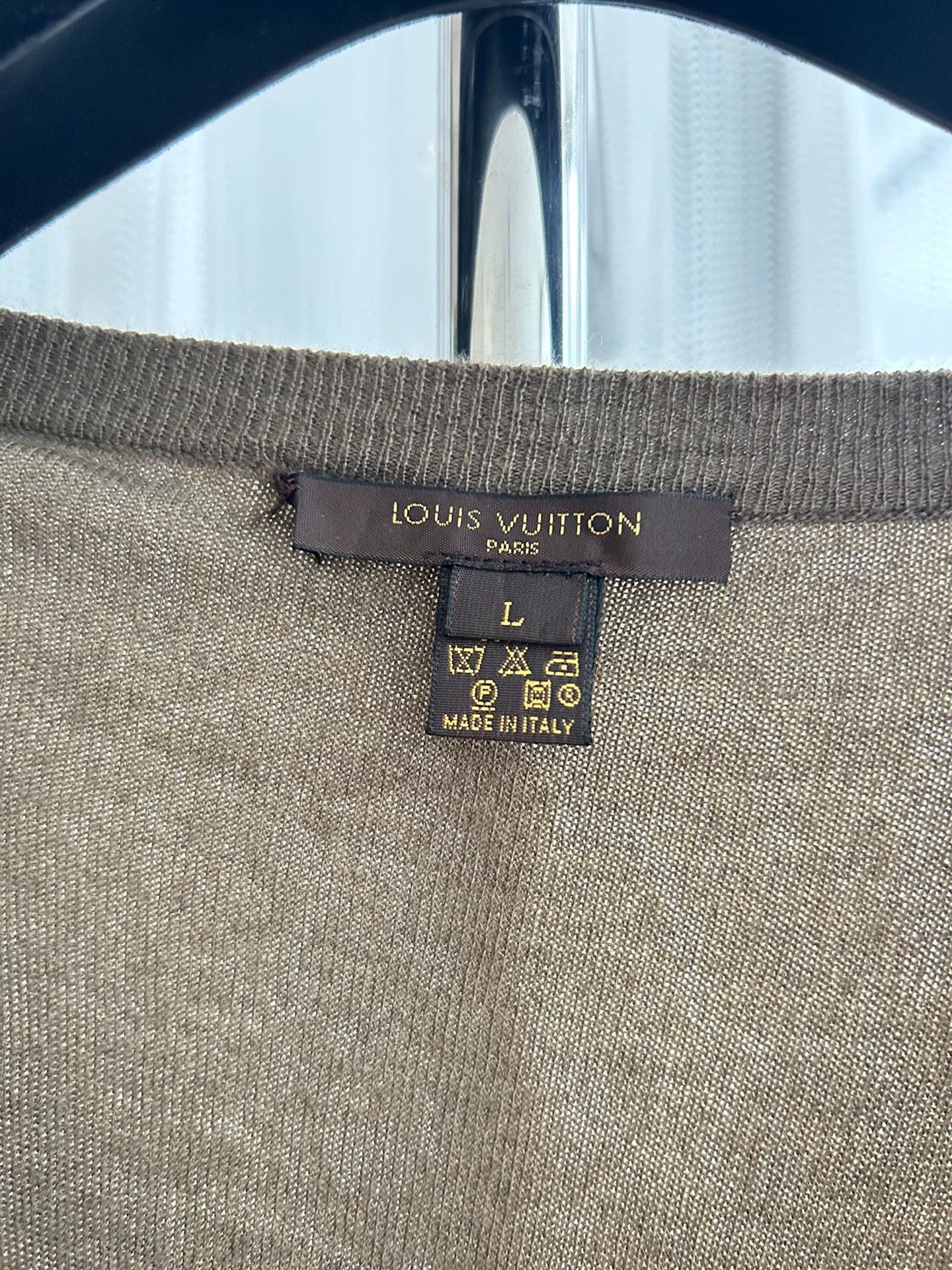 Hermes Hermes V-neck short-sleeve knit top Size L Size L / US 10 / IT 46 - 2 Thumbnail