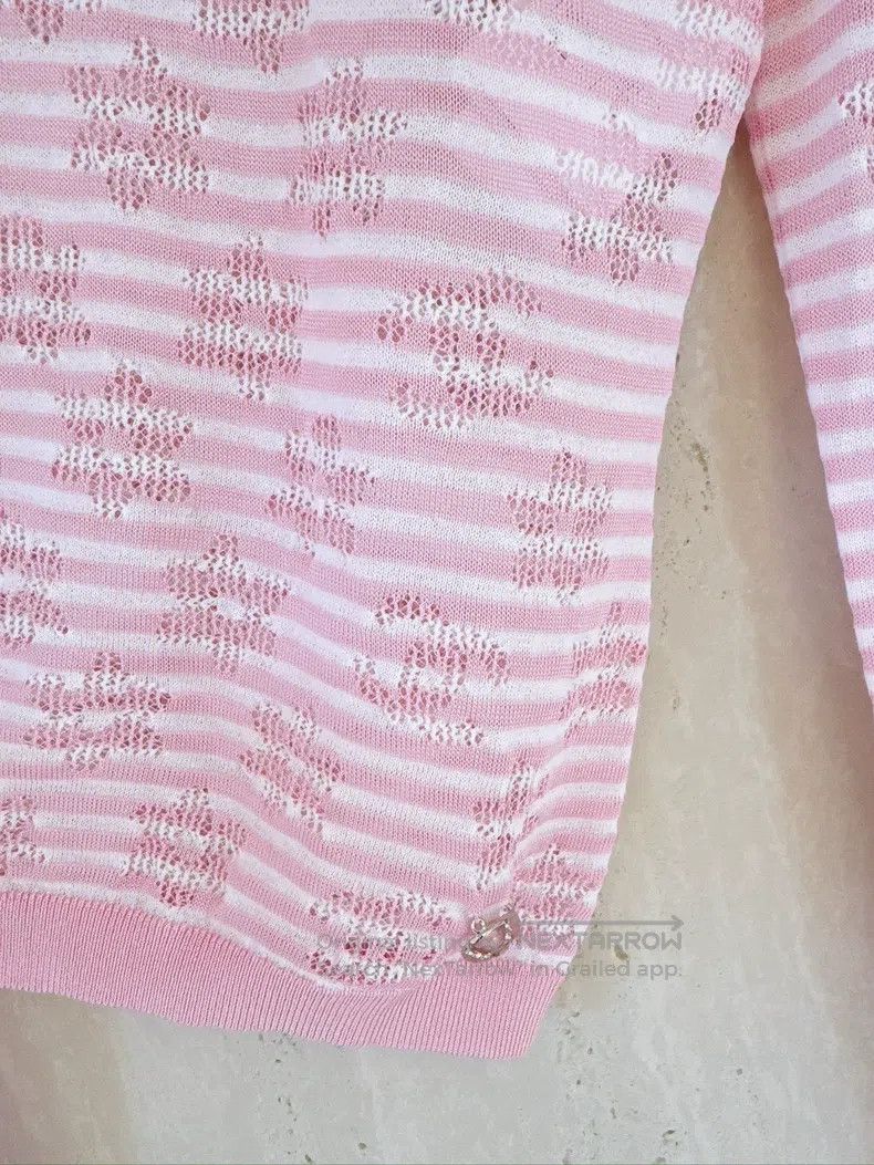 Chanel Chanel 24C Early Spring Vacation Pink and White Striped Ho Size XS / US 0-2 / IT 36-38 - 4 Thumbnail
