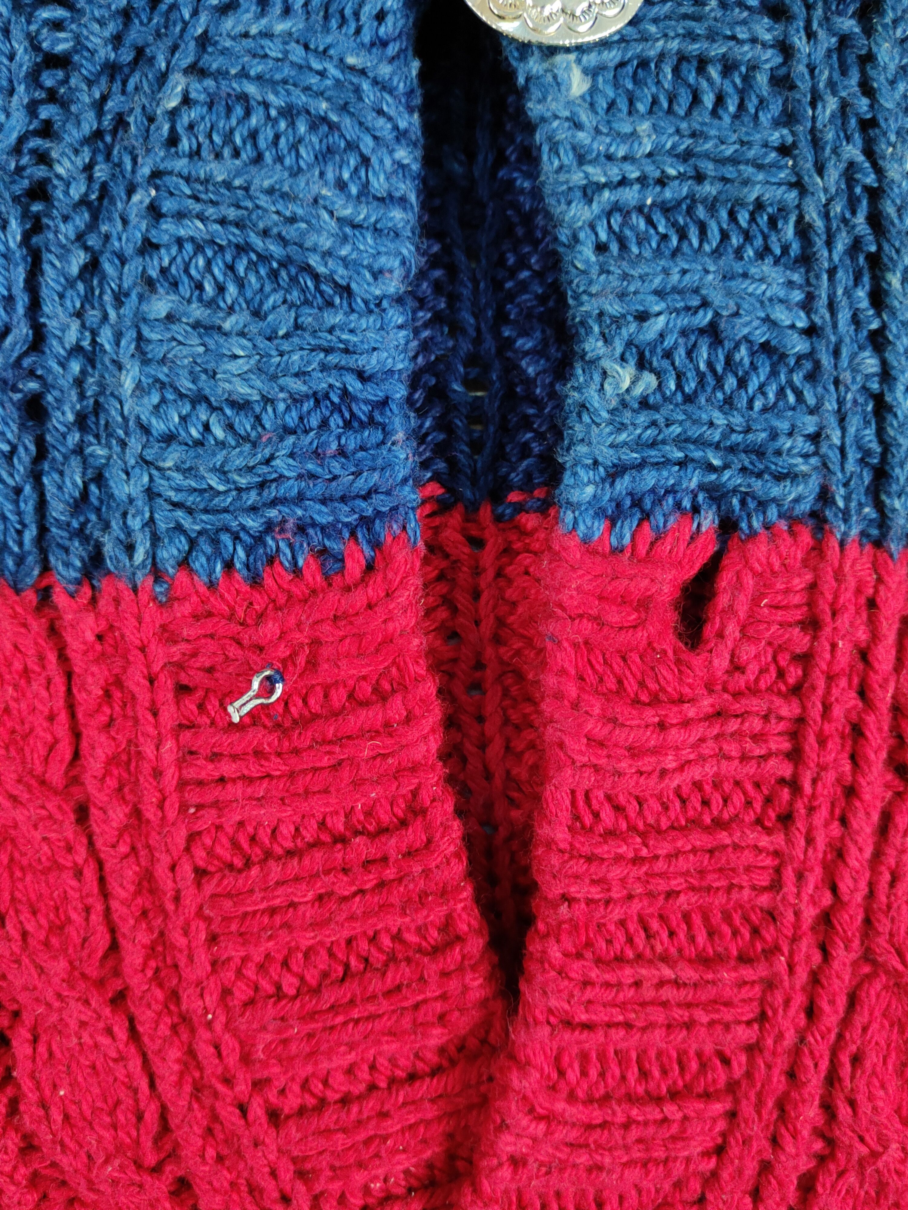 Hysteric Glamour DL Hysteric Red Hoodie cable Knitwear Sweatshirts #W1153 Size US M / EU 48-50 / 2 - 2 Thumbnail