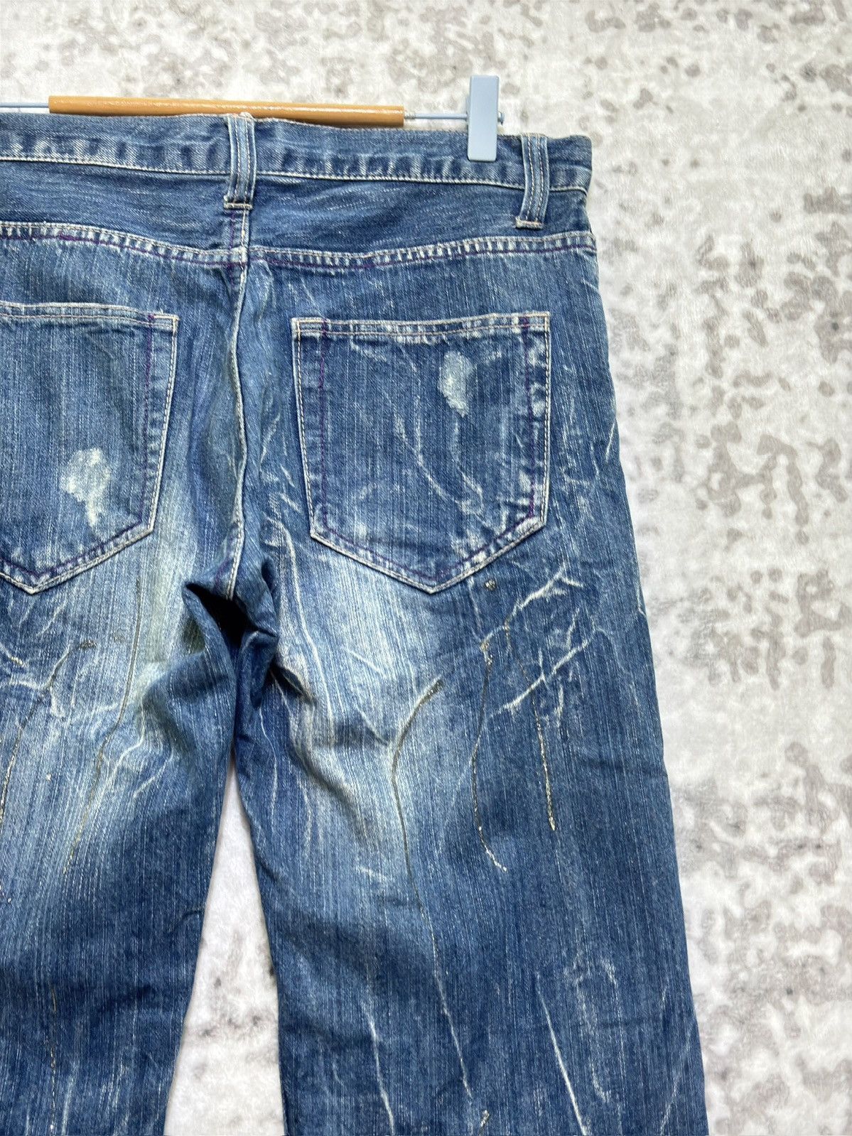 Hysteric Glamour NYLAUS Studded Claw Mark Glitter Splash Denim Jeans Size US 30 / EU 46 - 10 Thumbnail