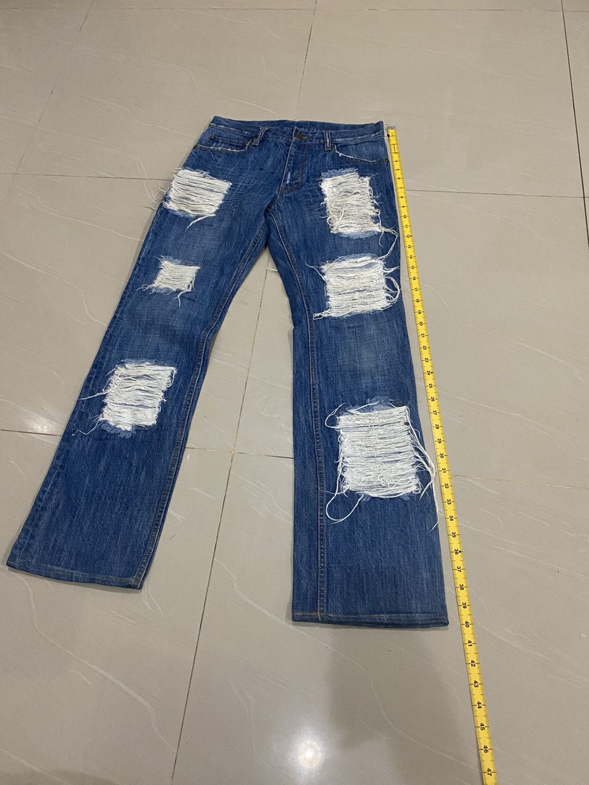 Japanese Brand Vintage Whole9 Distressed Jens Size US 30 / EU 46 - 5 Thumbnail