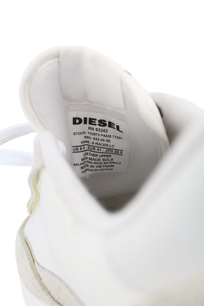 Diesel S-RACER-LC EU41 White Leather Details 40586 Size US 8 / EU 41 - 10 Thumbnail