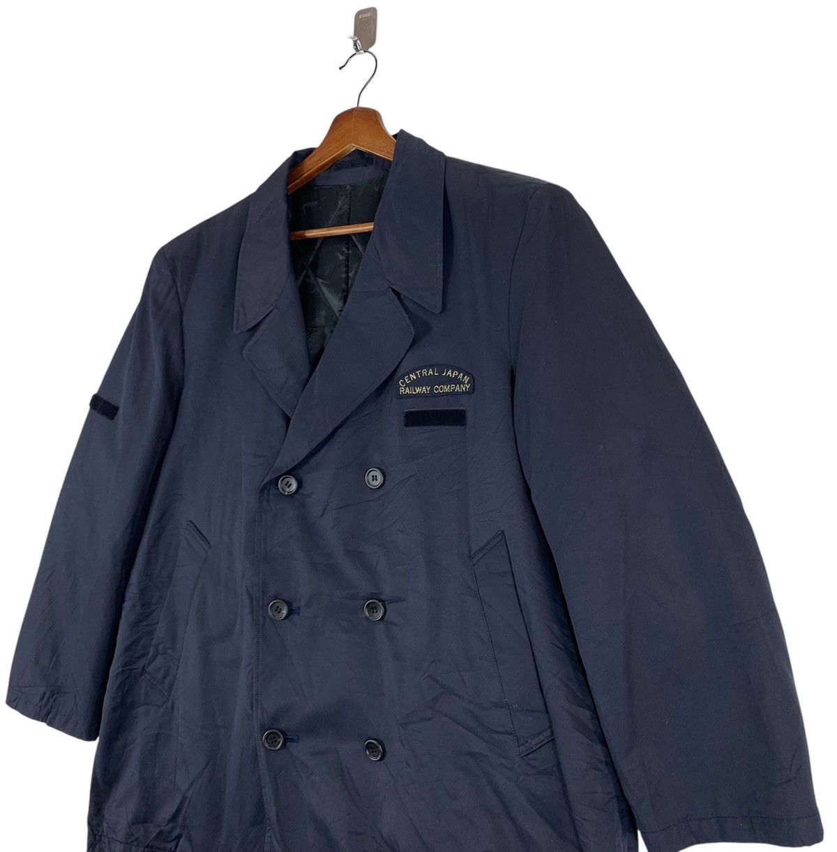 Yohji Yamamoto VINTAGE YOHJI YAMAMOTO RAILWAY COMPANY DOUBLE BREAST COAT Size US L / EU 52-54 / 3 - 3 Thumbnail