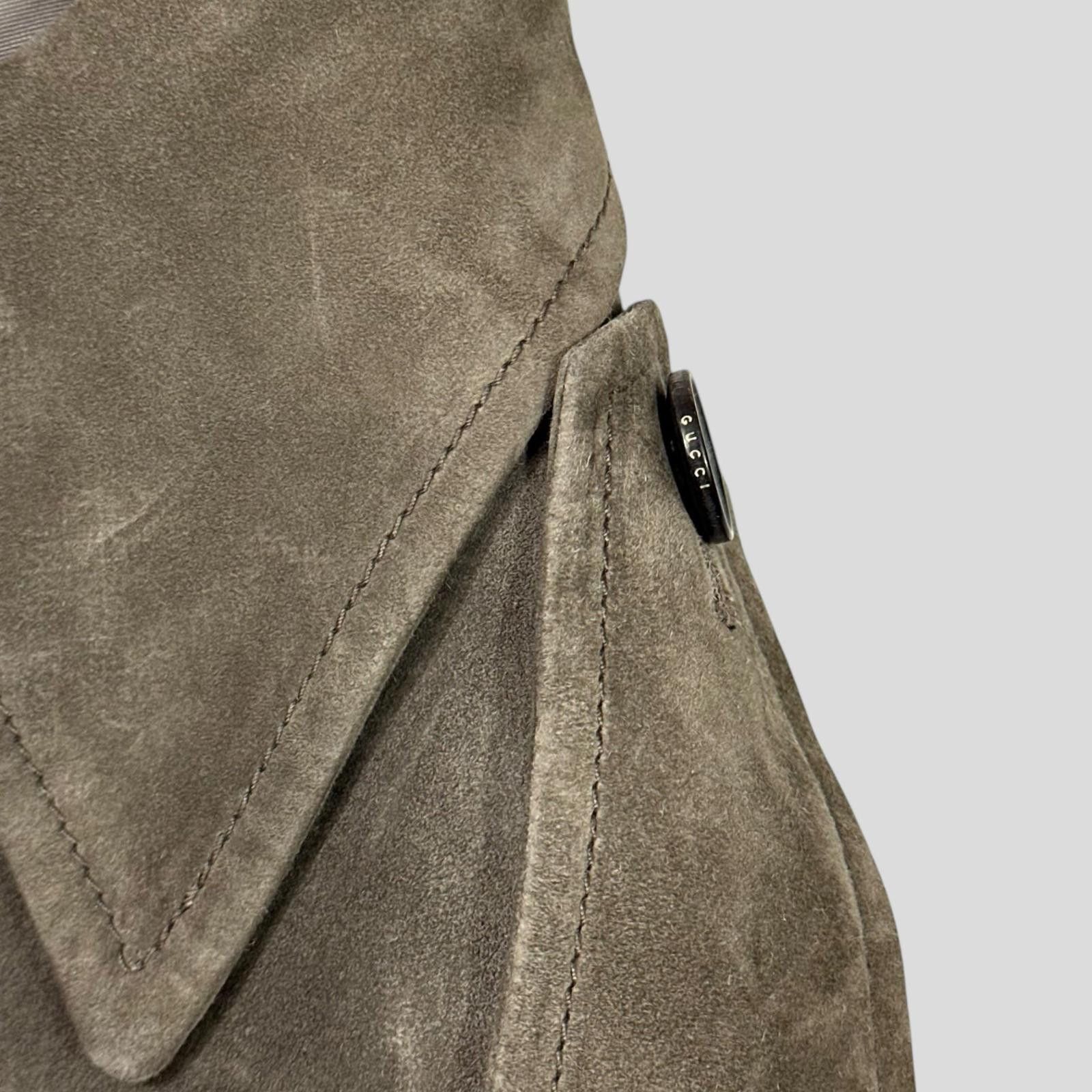 Gucci Gucci Tom Ford FW03 Suede Leather Western Military Jacket L Size US L / EU 52-54 / 3 - 12 Thumbnail