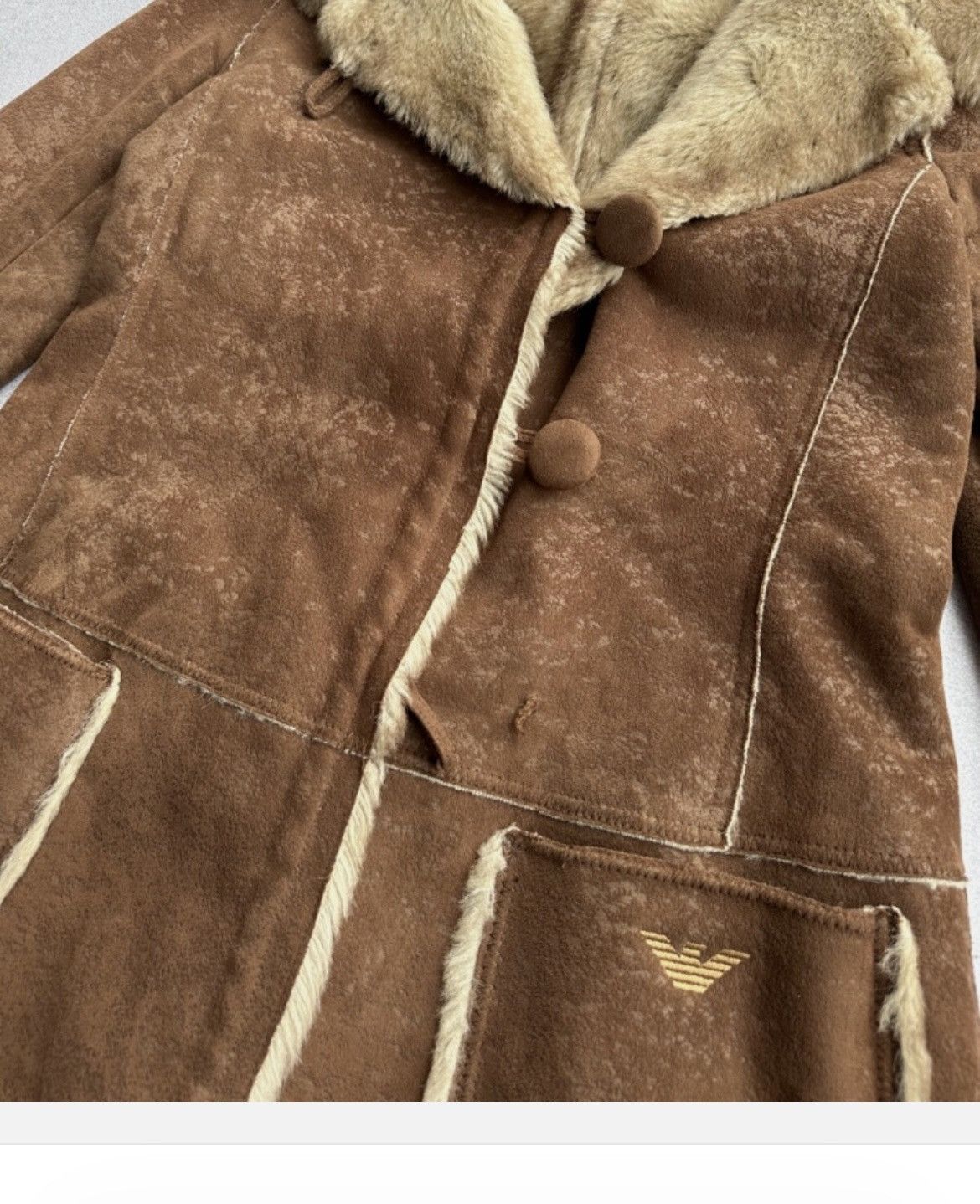 Other Vintage Armani Jeans Sheepskin Fur Woman Jacket Sz M Size M / US 6-8 / IT 42-44 - 2 Thumbnail