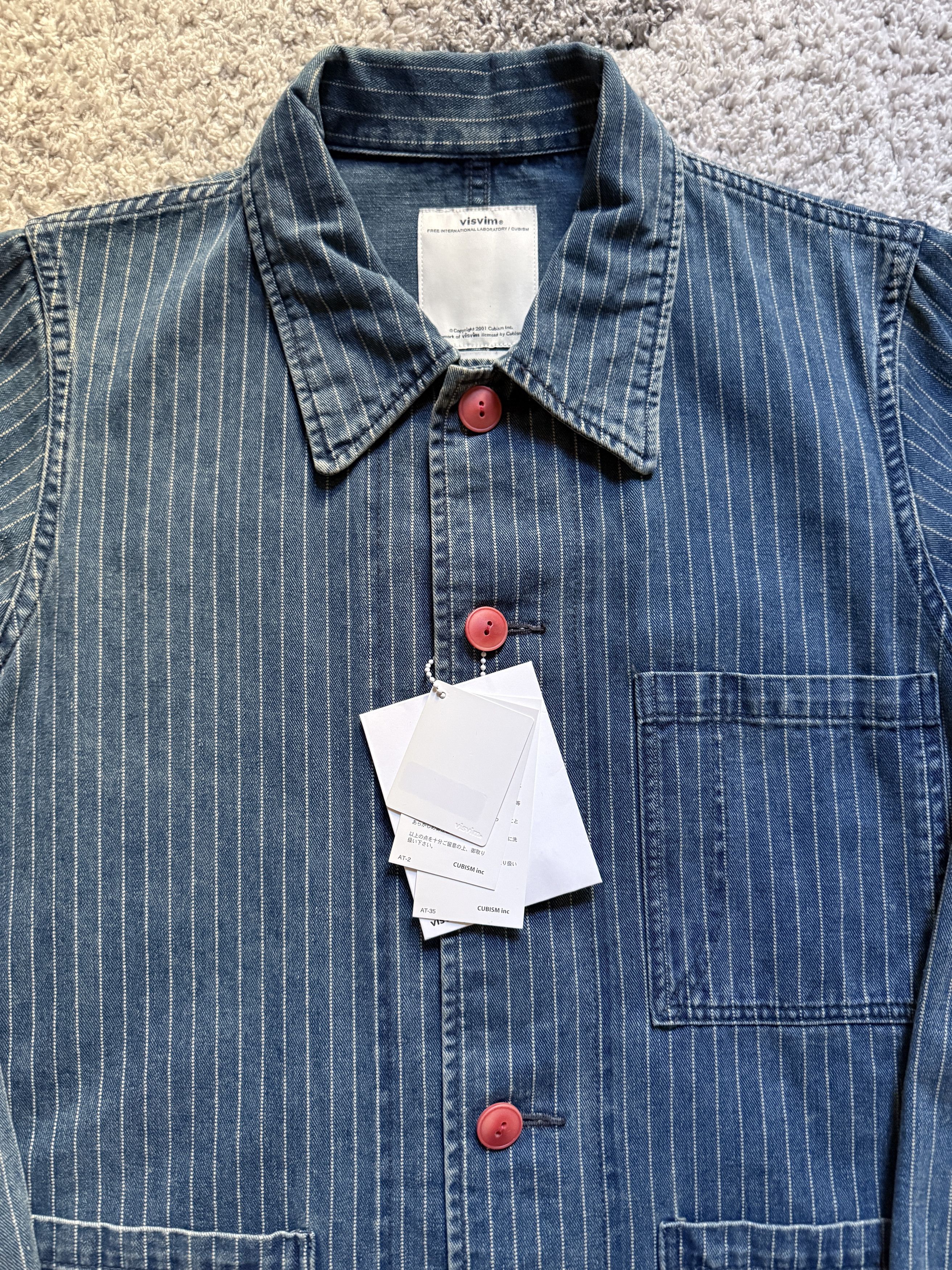 Visvim Wabash Stripe Denim Coverall Jacket SS15 Size US S / EU 44-46 / 1 - 7 Thumbnail