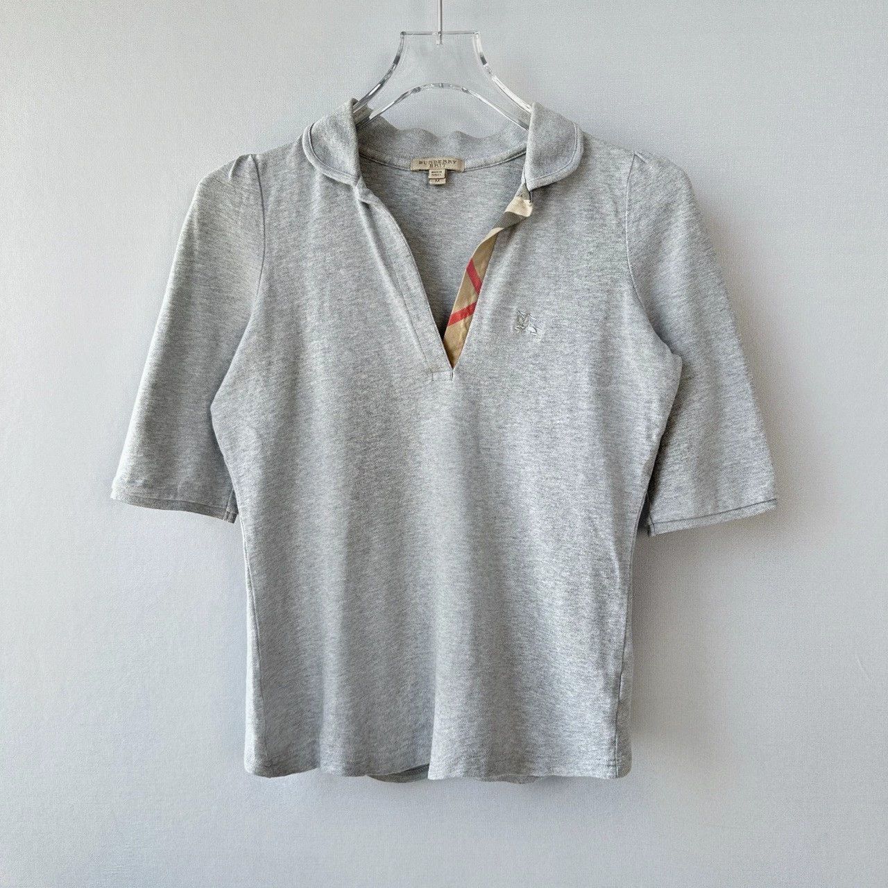 Burberry Burberry Gray Short Sleeve Polo M - dmc Size US M / EU 48-50 / 2 - 1 Thumbnail