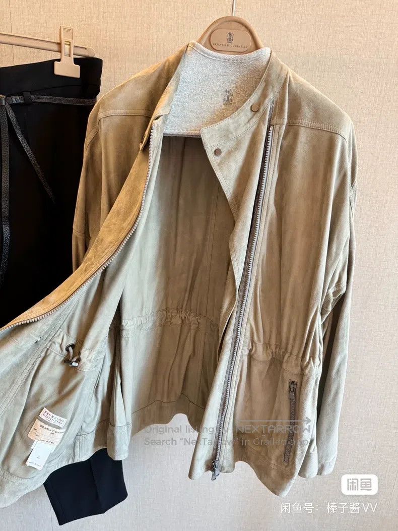 Brunello Cucinelli Brunello Cucinelli Luxurious Pearl Chain Leather Jacket Size XS / US 0-2 / IT 36-38 - 5 Thumbnail