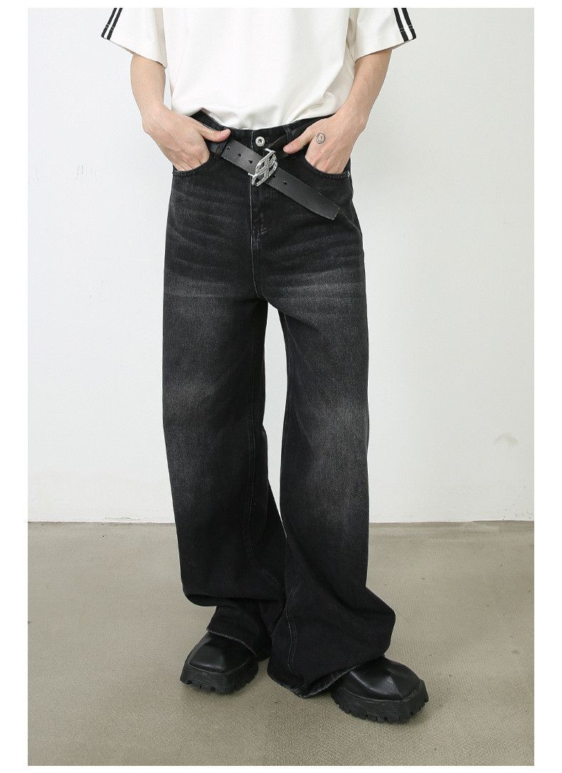 Japanese Brand Japanese retro washed loose straight jeans for men Size US 34 / EU 50 - 2 Thumbnail
