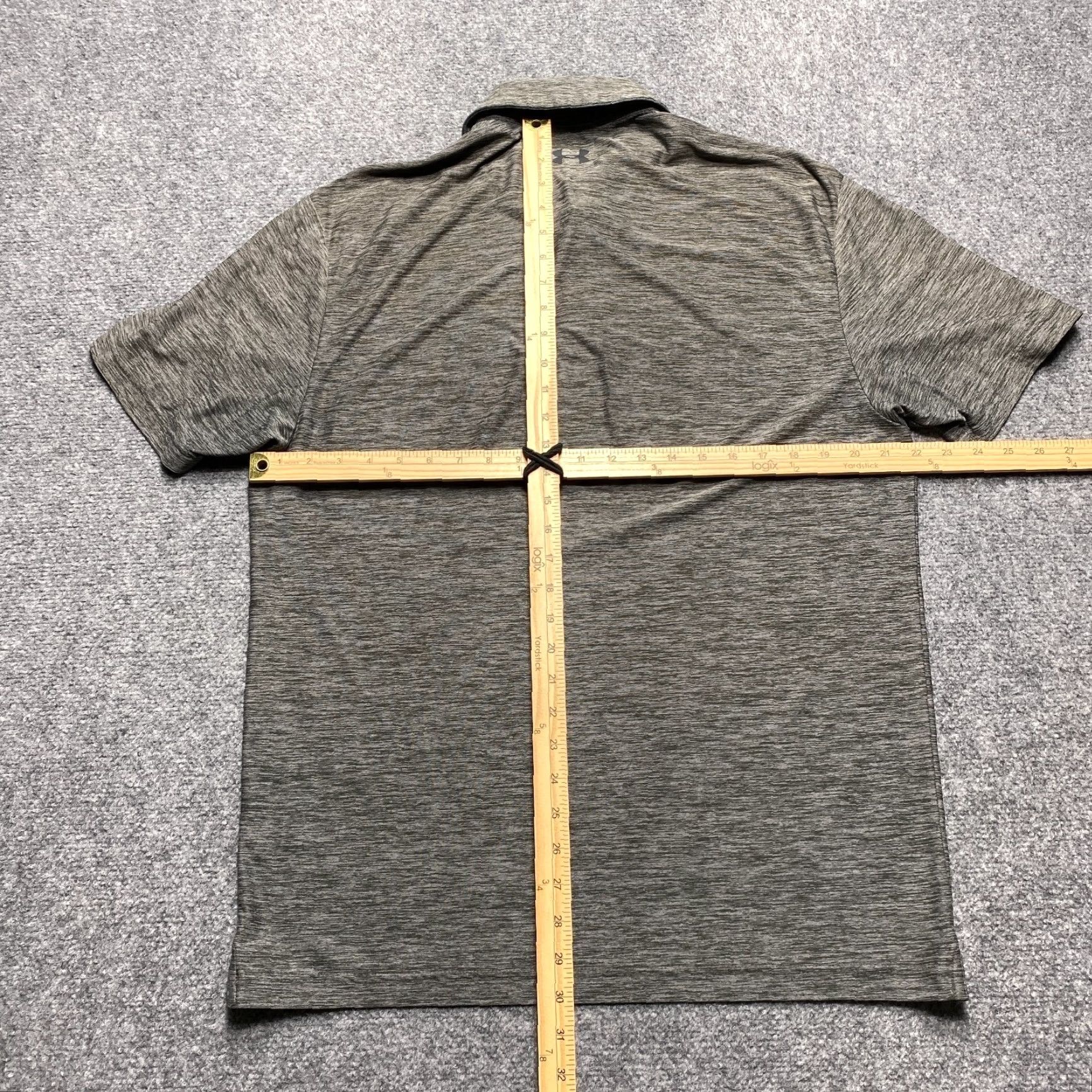 Under Armour Under Armour Polo Shirt Mens Medium Gray Space Dye HeatGear Loose Short Sleeve Size US M / EU 48-50 / 2 - 5 Thumbnail