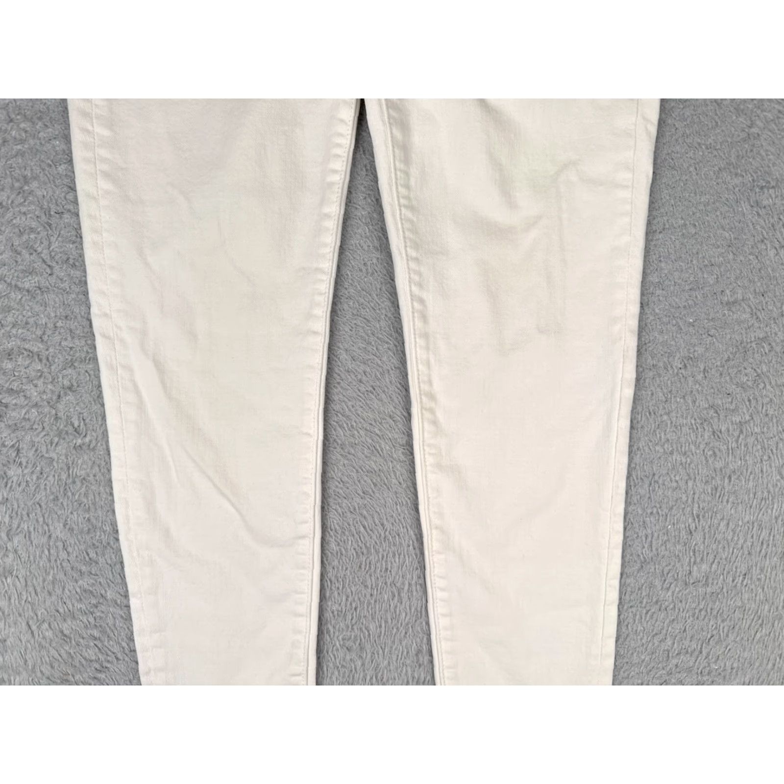 American Eagle Outfitters VINTAGE American Eagle Outfitters Jeans Women 4 White Tapered Leg Super Stretch X Cotton Blnd 28x27 Size 27" / US 4 / IT 40 - 3 Thumbnail