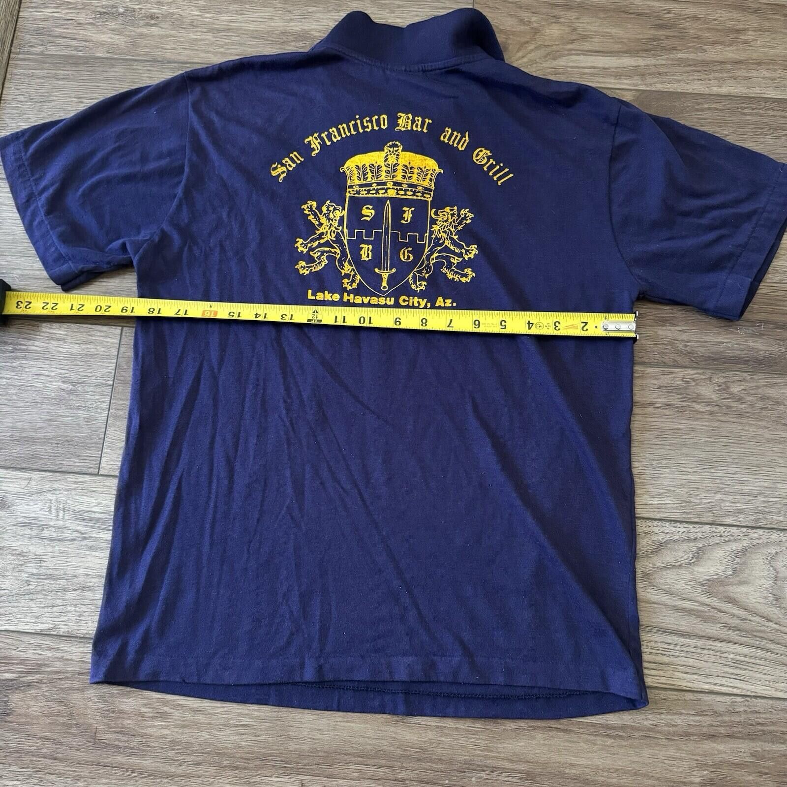 Anvil Vintage 70s San Francisco Lake Havasu City AZ Bar Polo Shirt Size US M / EU 48-50 / 2 - 7 Thumbnail