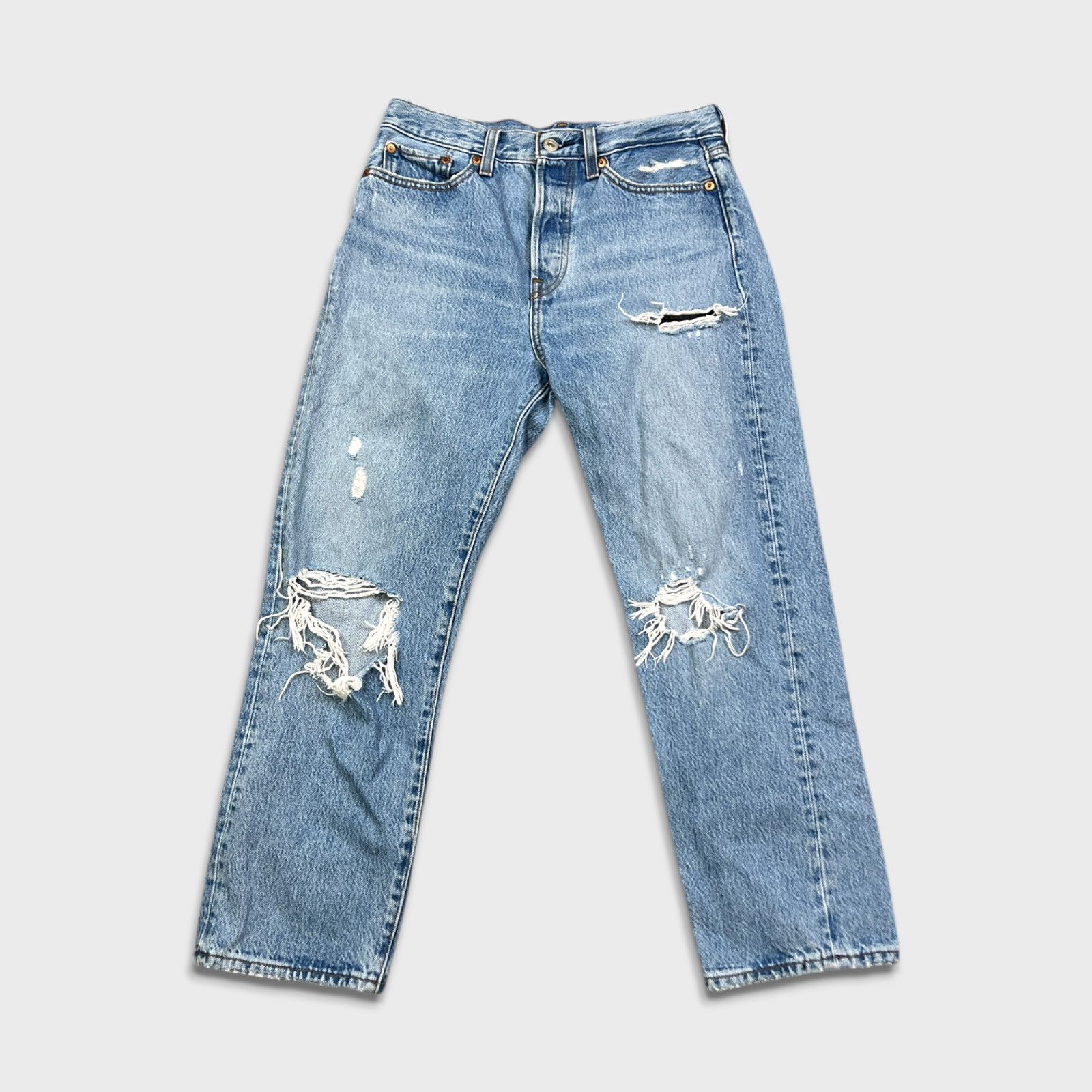 Levi's × Vintage Levi’s Wedgie Straight Jeans 28x26 High Waist Blue Denim Size 28" / US 6 / IT 42 - 1 Thumbnail