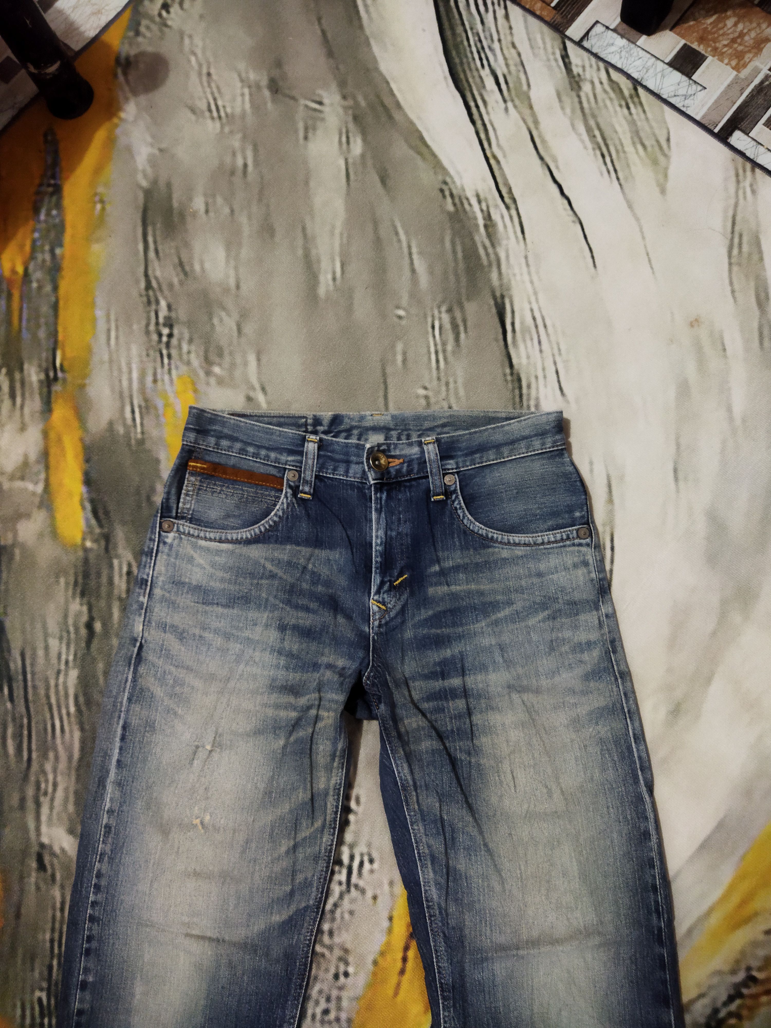 Edwin VINTAGE EDWIN EXS404 DISTRESSED FADED BLUE JEANS PANTS Size US 31 - 2 Thumbnail