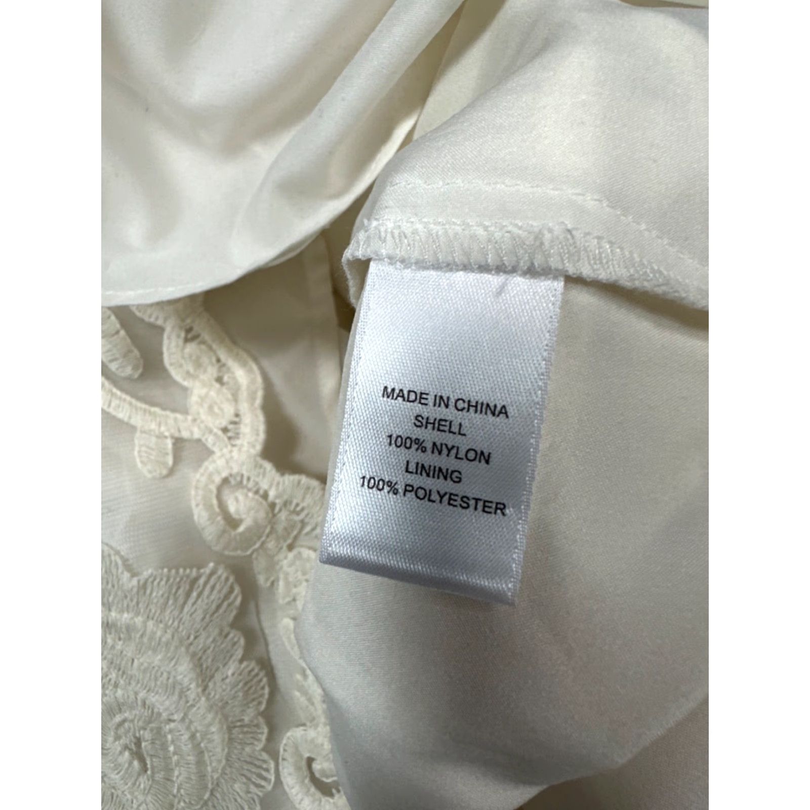 Vintage CeCe Womens Embroidered Tank Dress Size 6 Ivory Lined Back Zipper New Size M / US 6-8 / IT 42-44 - 6 Thumbnail