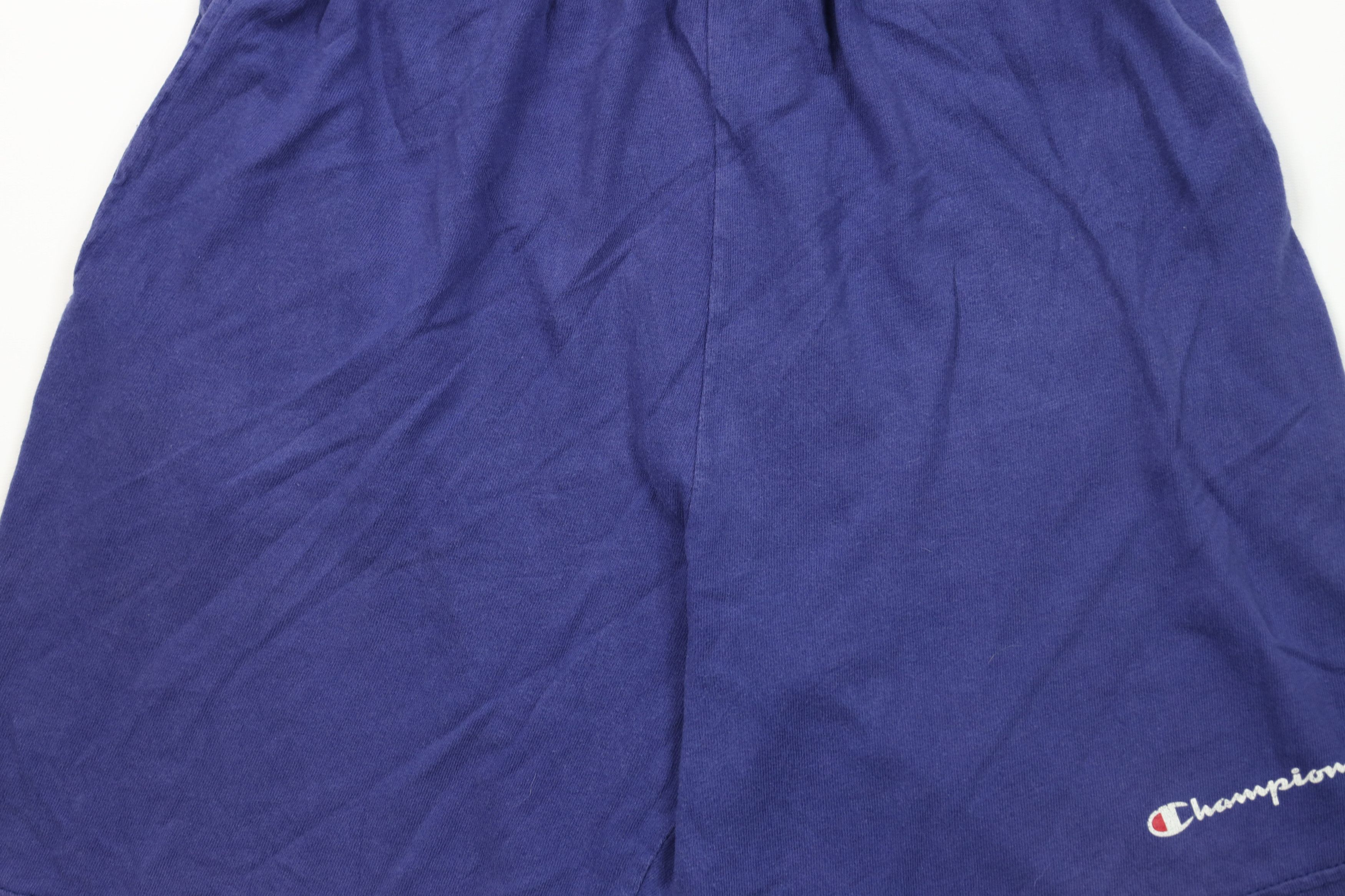 Champion Vintage 90s Champion Above Knee Knit Shorts Blue Cotton Size US 34 / EU 50 - 3 Thumbnail