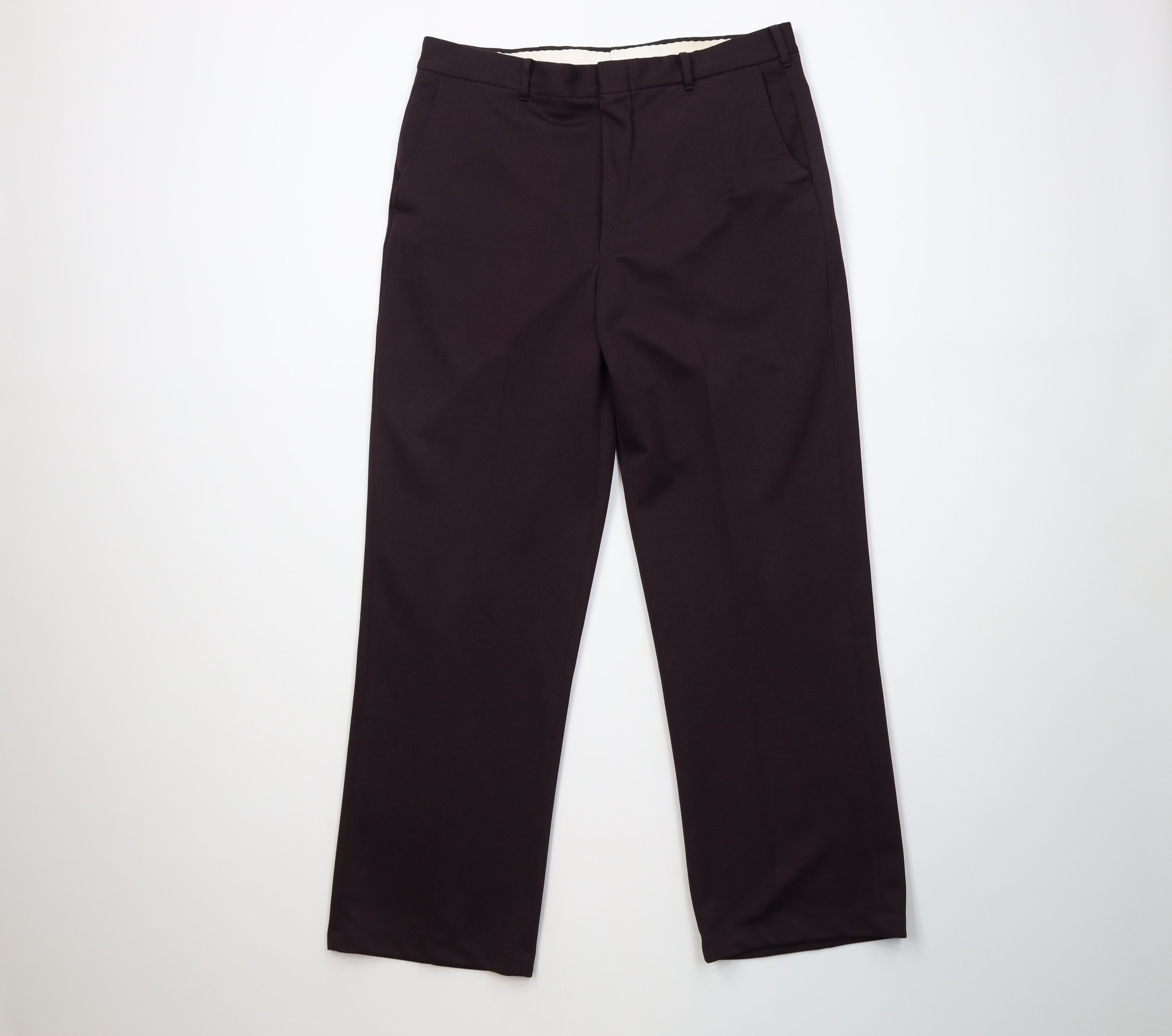 Vintage Vintage 70s Streetwear Flared Wide Leg Chino Pants Purple Size US 34 / EU 50 - 1 Thumbnail