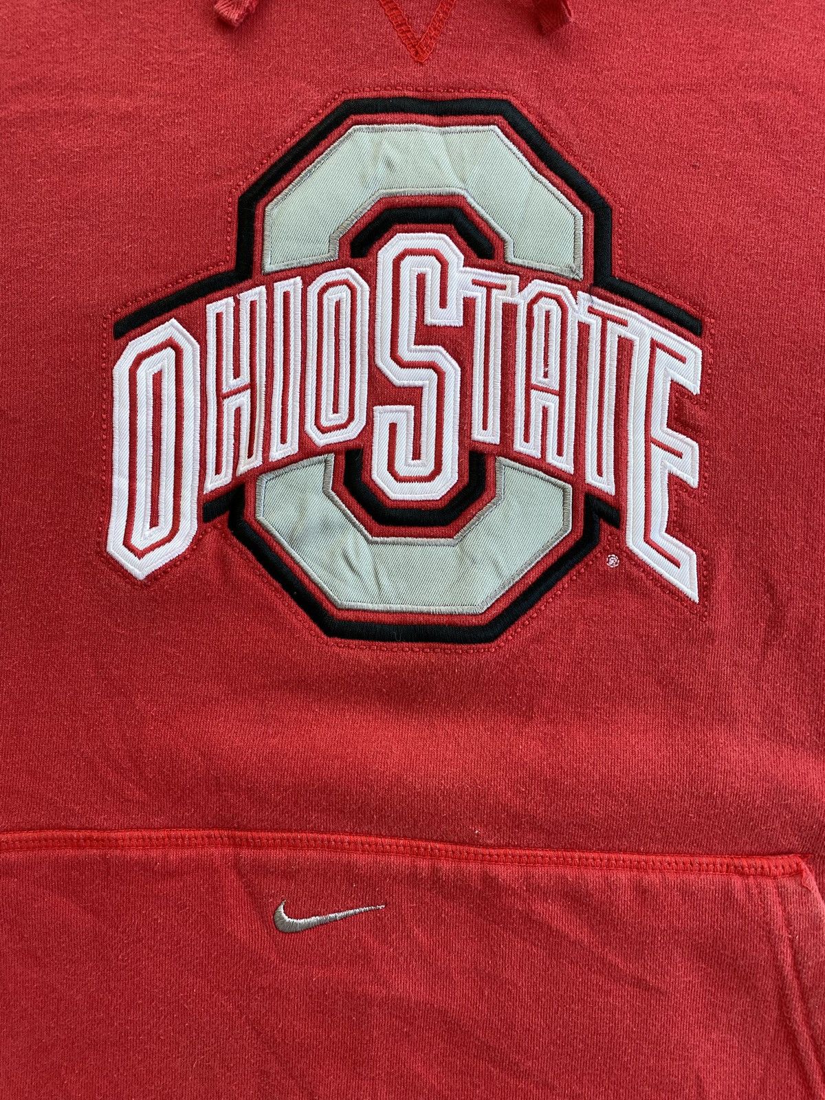 Nike Vintage 00’s Nike Ohio State Center Pocket Swoosh Hoodie✨ Size US XL / EU 56 / 4 - 4 Thumbnail