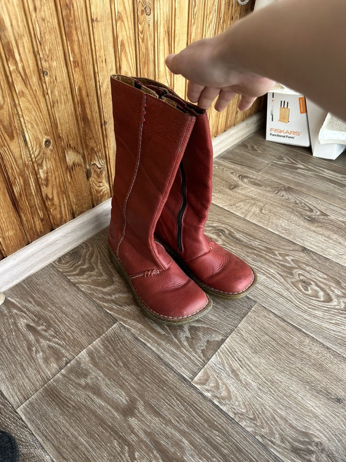 Dr. Martens 🔥 Dr. Martens 10491 Mid Calf Biker Wedge Leather Boots Size US 9.5 / IT 39.5 - 3 Thumbnail