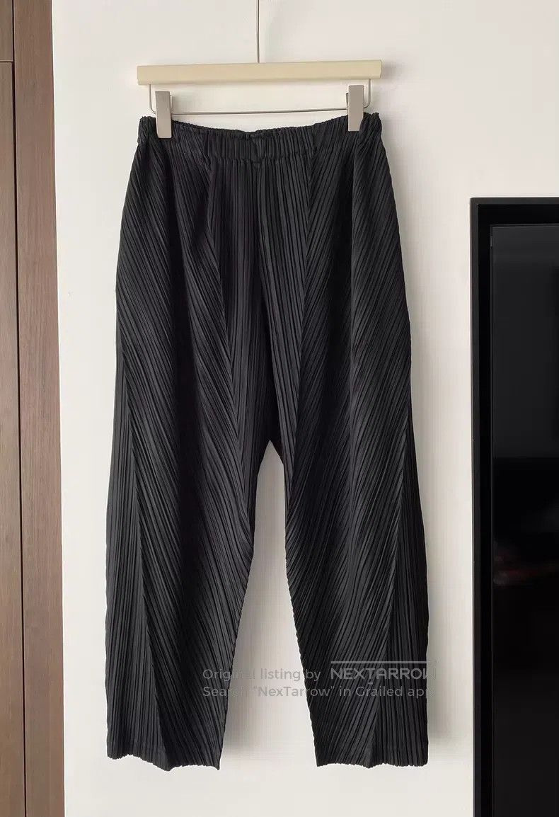 Issey Miyake Issey Miyake size:3 Black Ruffle Pants Size 31" - 1 Thumbnail