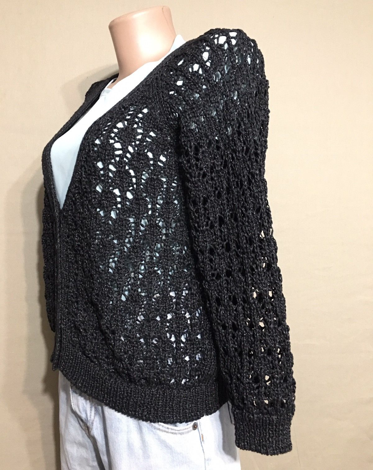 MAX&Co. Max & Co by Max Mara Black Knit Cardigan Size M Size M / US 6-8 / IT 42-44 - 4 Thumbnail
