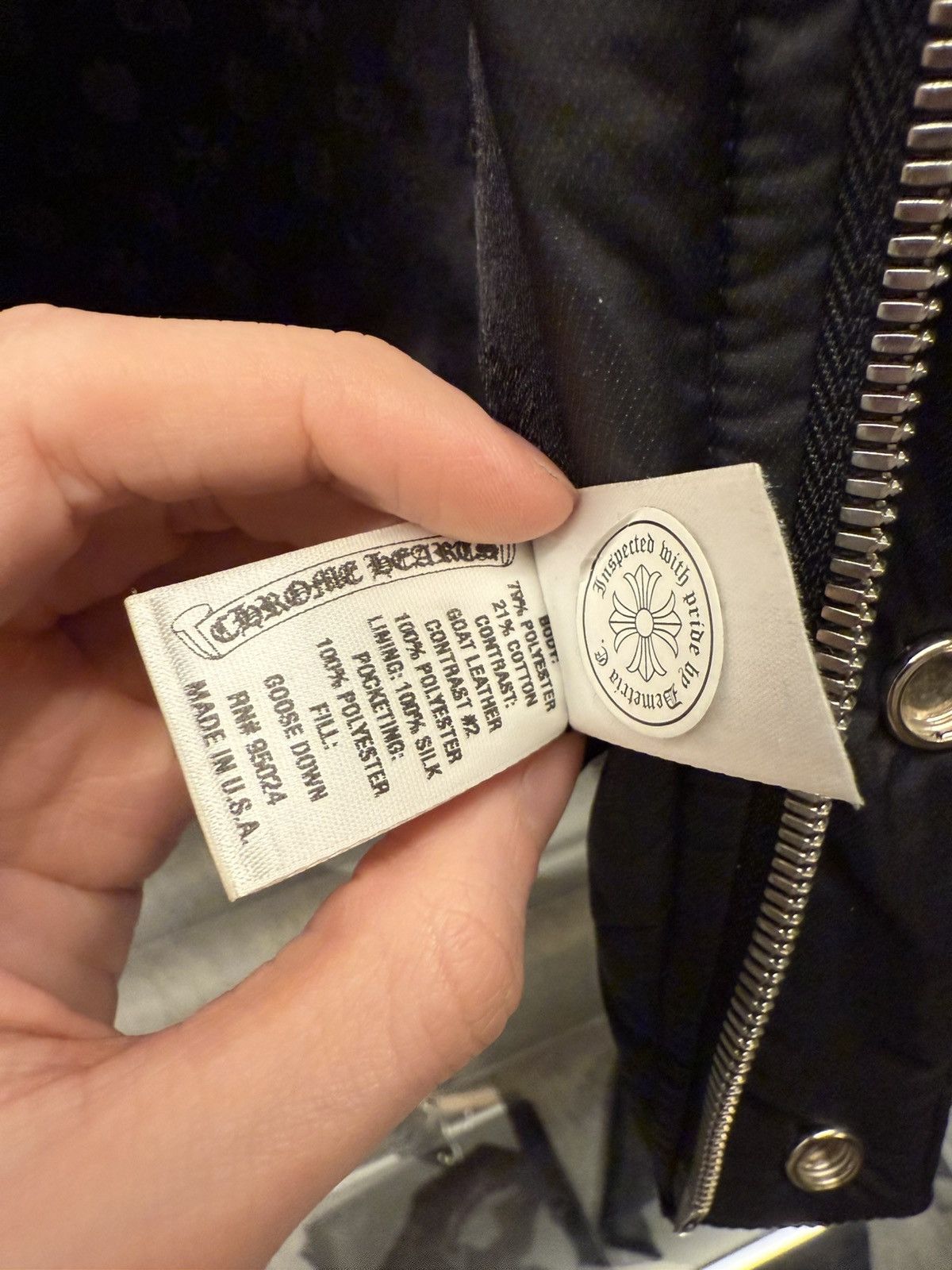Chrome Hearts Chrome Hearts Leather Fleur goose down jacket Size US L / EU 52-54 / 3 - 13 Thumbnail