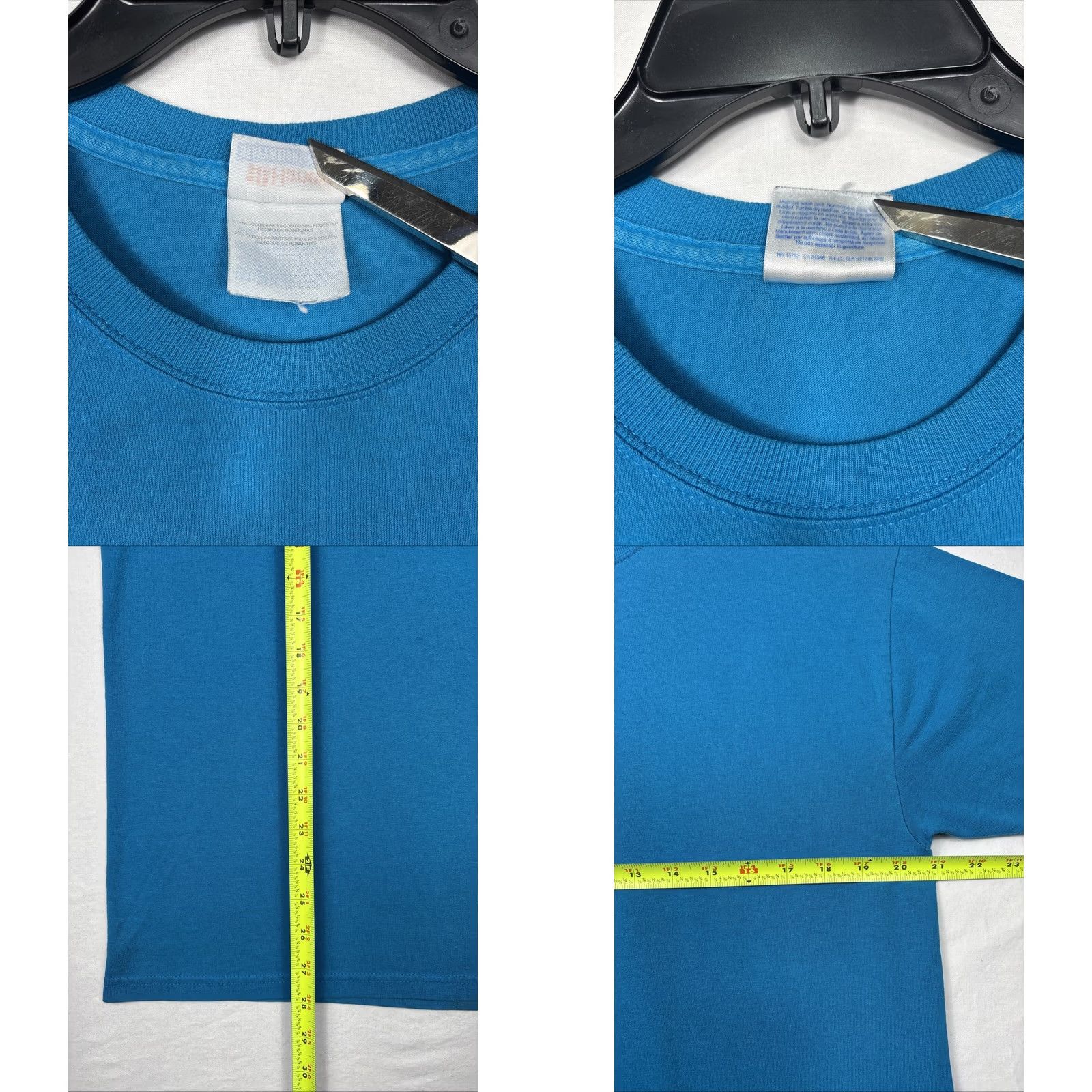 Hanes Hanes Heavyweight 50/50 T-Shirt M Blue VTG Crew Neck Short Sleeve Men Regular Size M Multiface Stitch Y2K Size US M / EU 48-50 / 2 - 8 Thumbnail