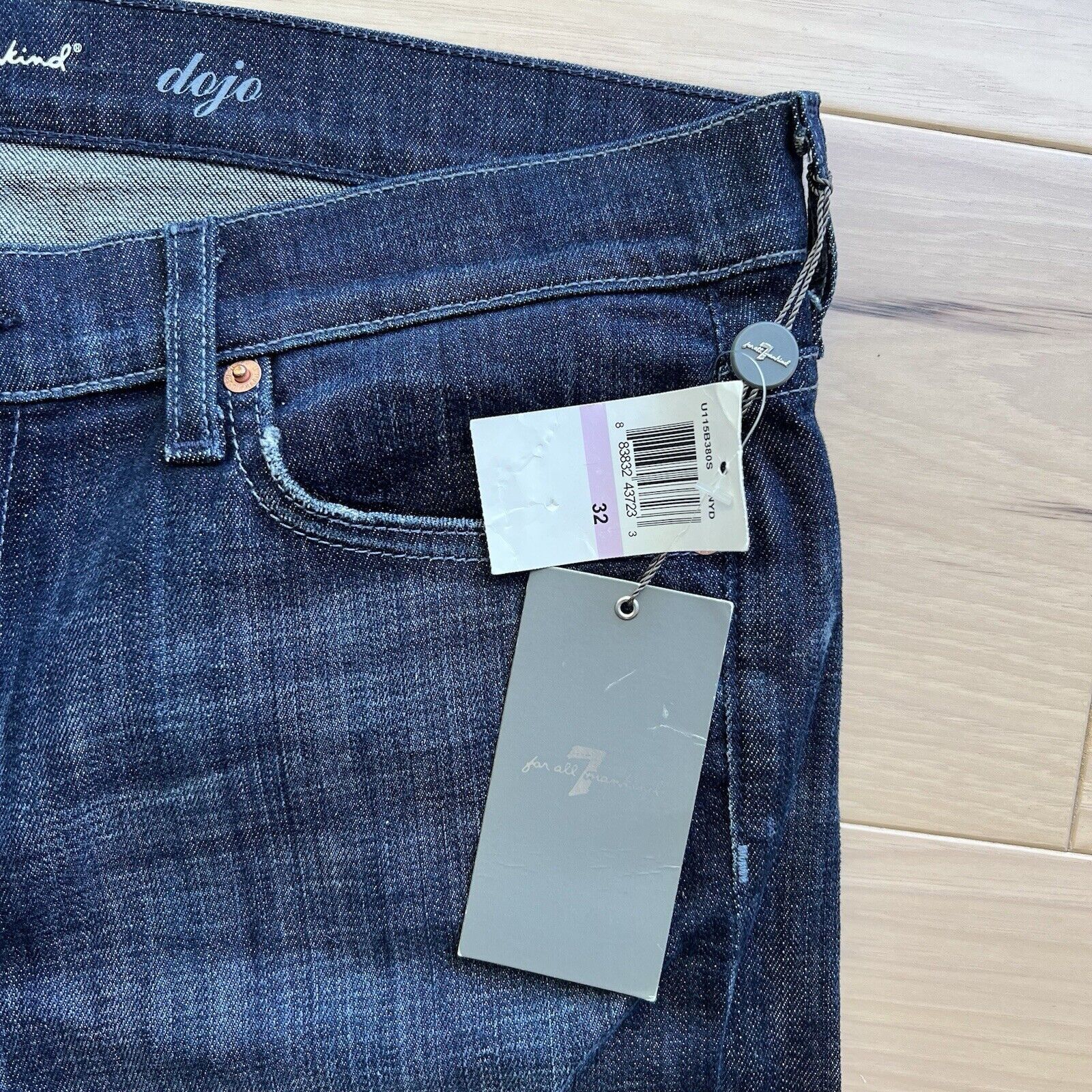 7 For All Mankind 7 Seven for all Mankind Dojo Jeans Women's 34 Blue Dark Wash Size 34" / US 12 / IT 48 - 5 Thumbnail