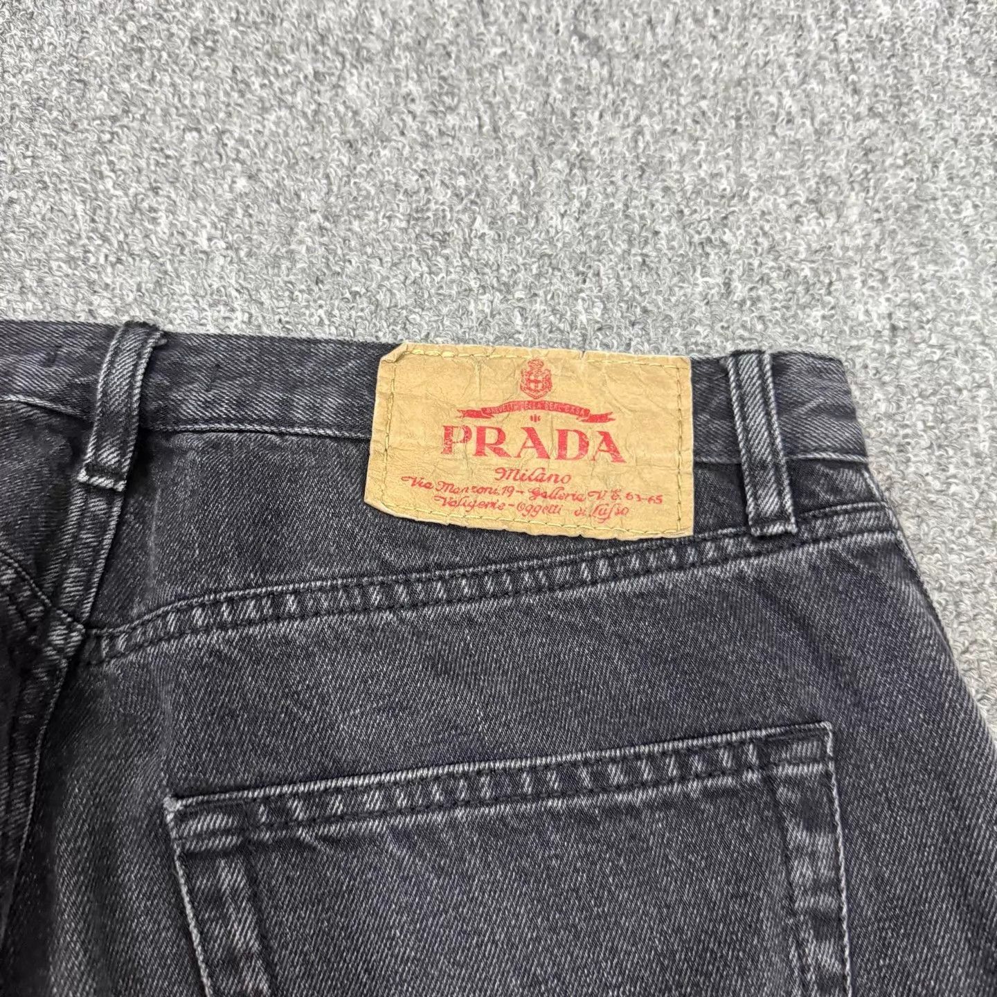 Prada Prada Gray Washed Triangle Logo Jeans 33 99 New Size US 33 - 4 Thumbnail
