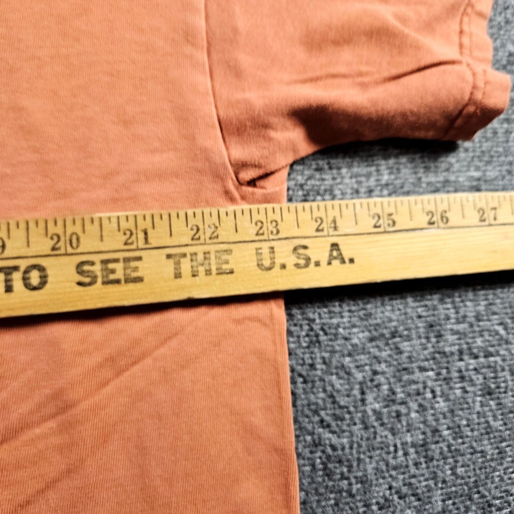Logo 7 Corvette Shirt Mens XL Orange Logo Embroidered Tee Racing Cars Distressed Size US XL / EU 56 / 4 - 7 Thumbnail