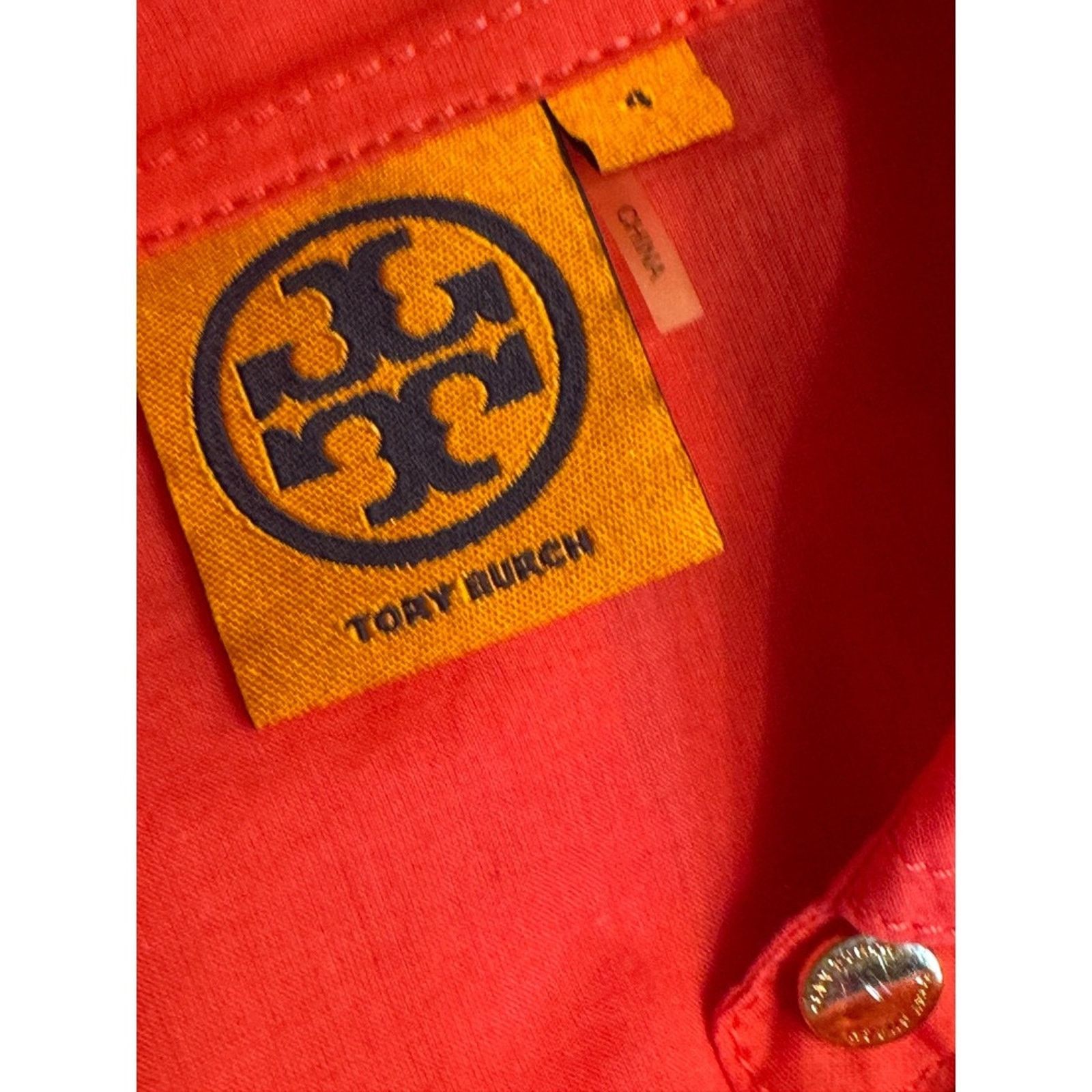 Tory Burch Tory Burch Orange Button Down Long Sleeve Shirt Blouse Top Size XS / US 0-2 / IT 36-38 - 5 Thumbnail