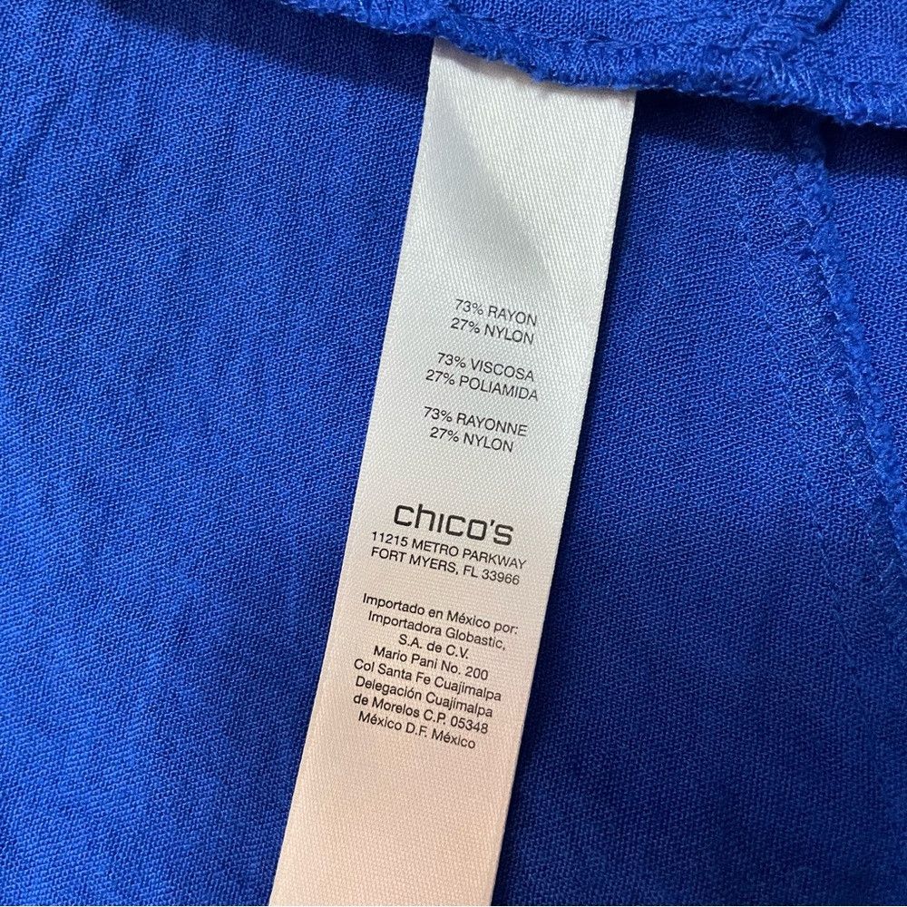 Chicos Chico's Royal Blue Open Front Jacket Size 1 US M Size M / US 6-8 / IT 42-44 - 7 Thumbnail