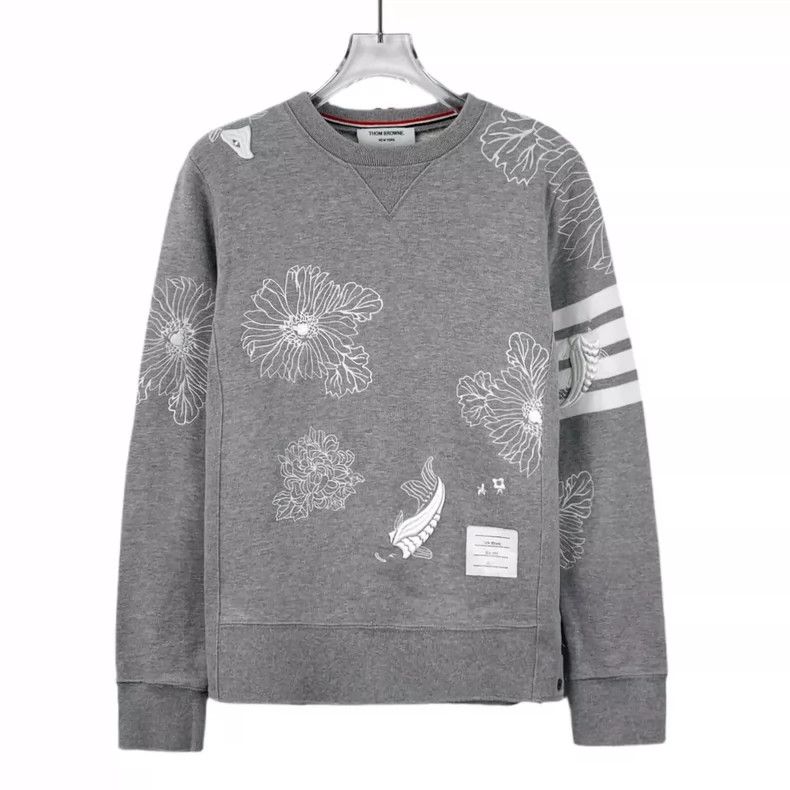 Thom Browne Thom Browne size1 Floral printed cotton round neck long sle Size US S / EU 44-46 / 1 - 1 Thumbnail