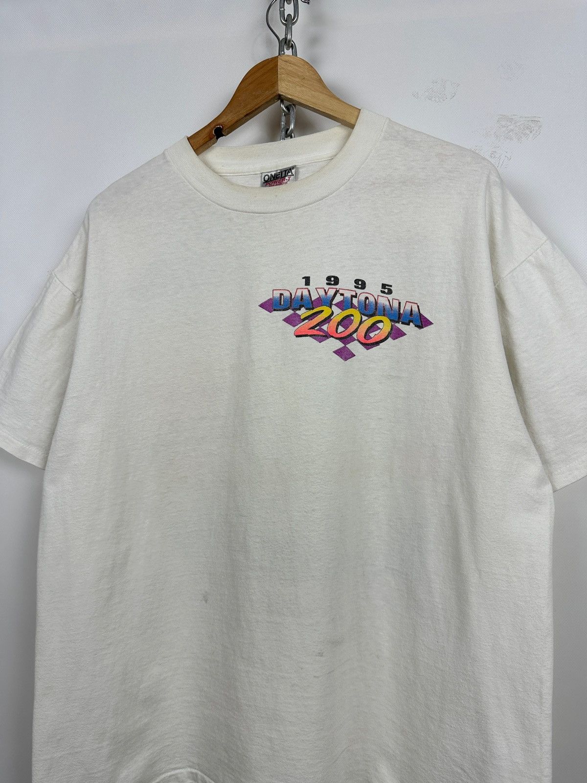 Vintage 1995 Vintage Daytona 200 Moto Single Stitch T-Shirt Size US XL / EU 56 / 4 - 12 Thumbnail