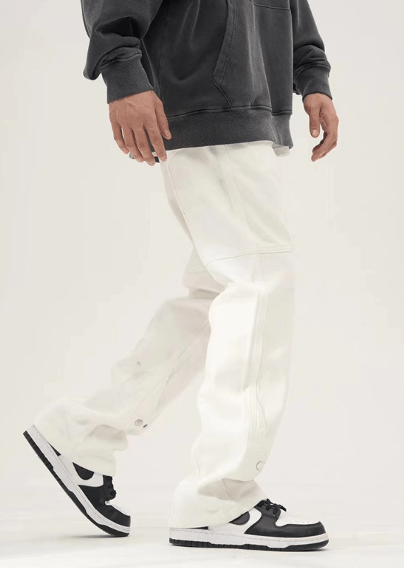 Japanese Brand × Jean High Street Button Hip Hop Straight Bootcut Jeans Size US 32 / EU 48 - 2 Thumbnail