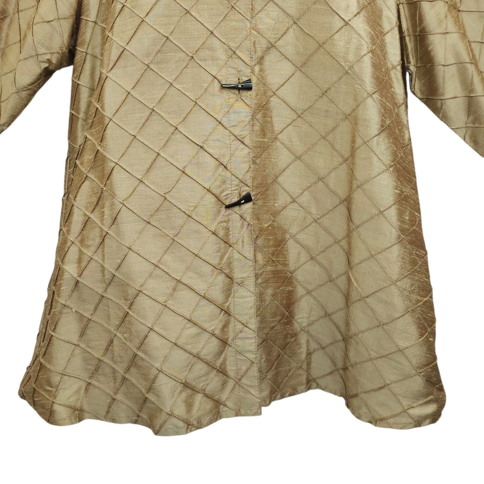 Other Yak Magik Jacket L Gold Metallic Vtg Diamond Pintuck Quilted Size L / US 10 / IT 46 - 13 Thumbnail