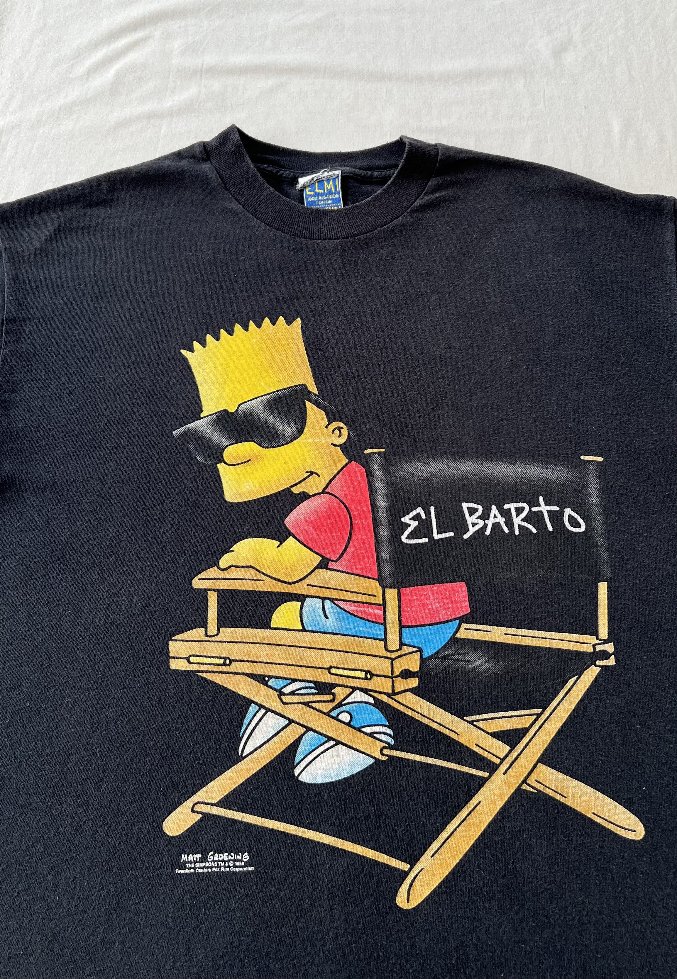 The Simpsons Vintage 1998 The Simpsons Bart Cartoon Black T-shirt Size US M / EU 48-50 / 2 - 6 Thumbnail