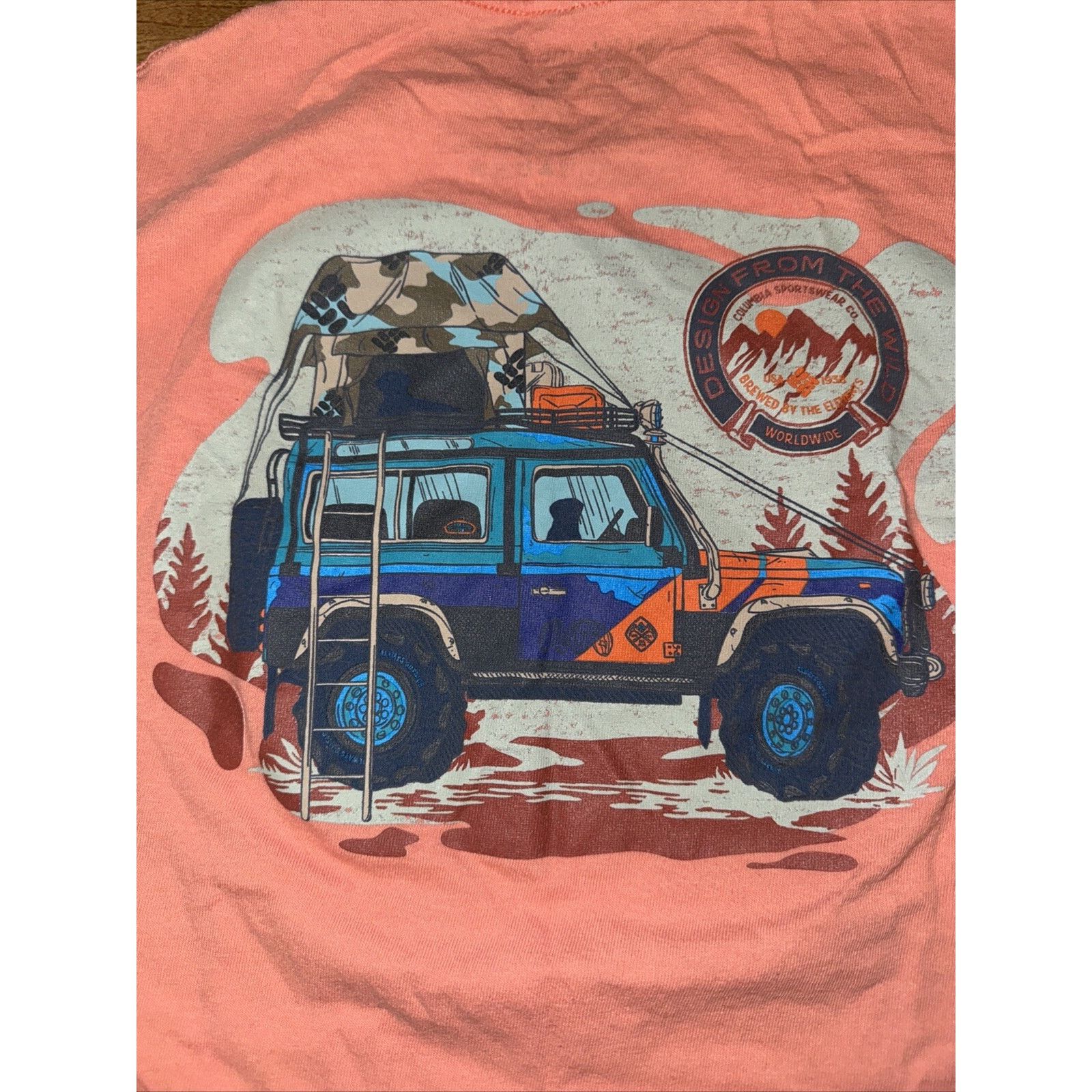 Columbia Columbia Sportswear Co Off Roading T-Shirt Red 19x26 Size US M / EU 48-50 / 2 - 2 Thumbnail