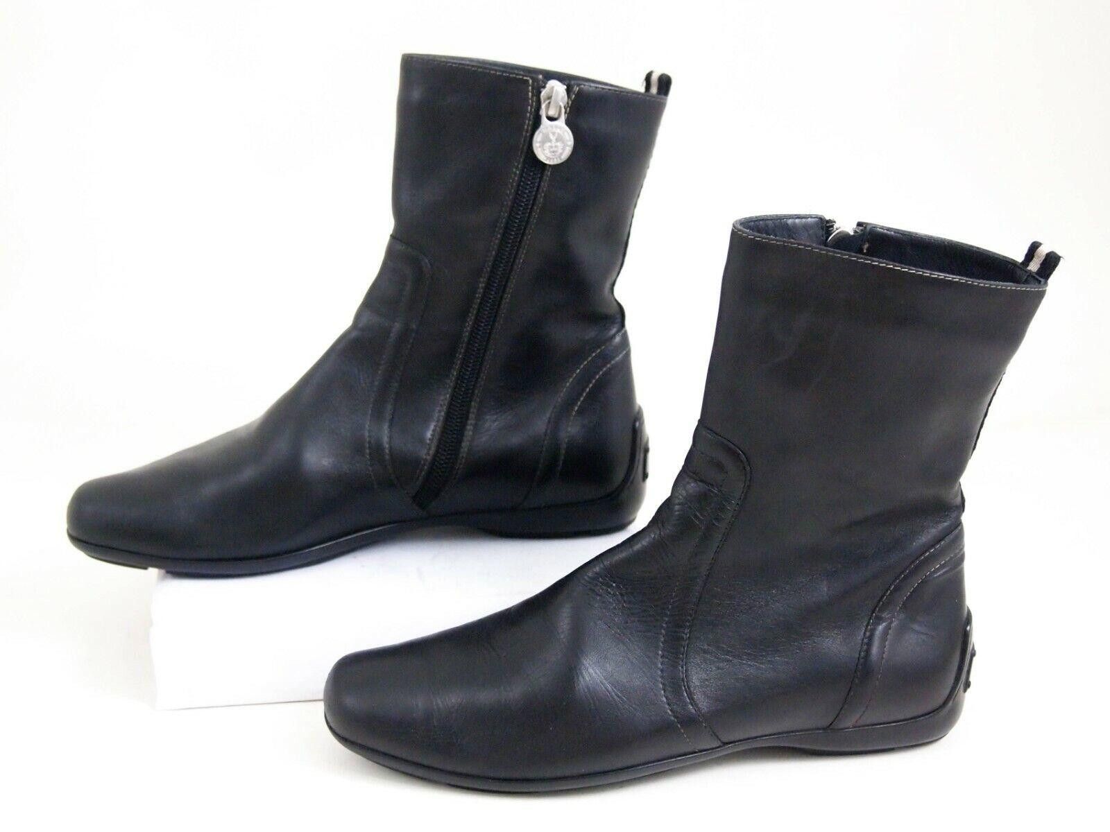 Bally Bally TYROL Ankle Boots Black Leather Womens US 4.5 EU 35 Size US 4.5 / IT 34.5 - 4 Thumbnail