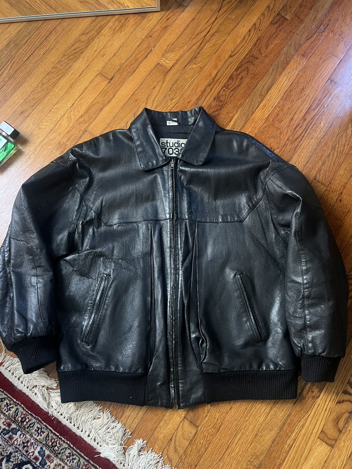 Vintage Leather bomber jacket Size US M / EU 48-50 / 2 - 1 Thumbnail