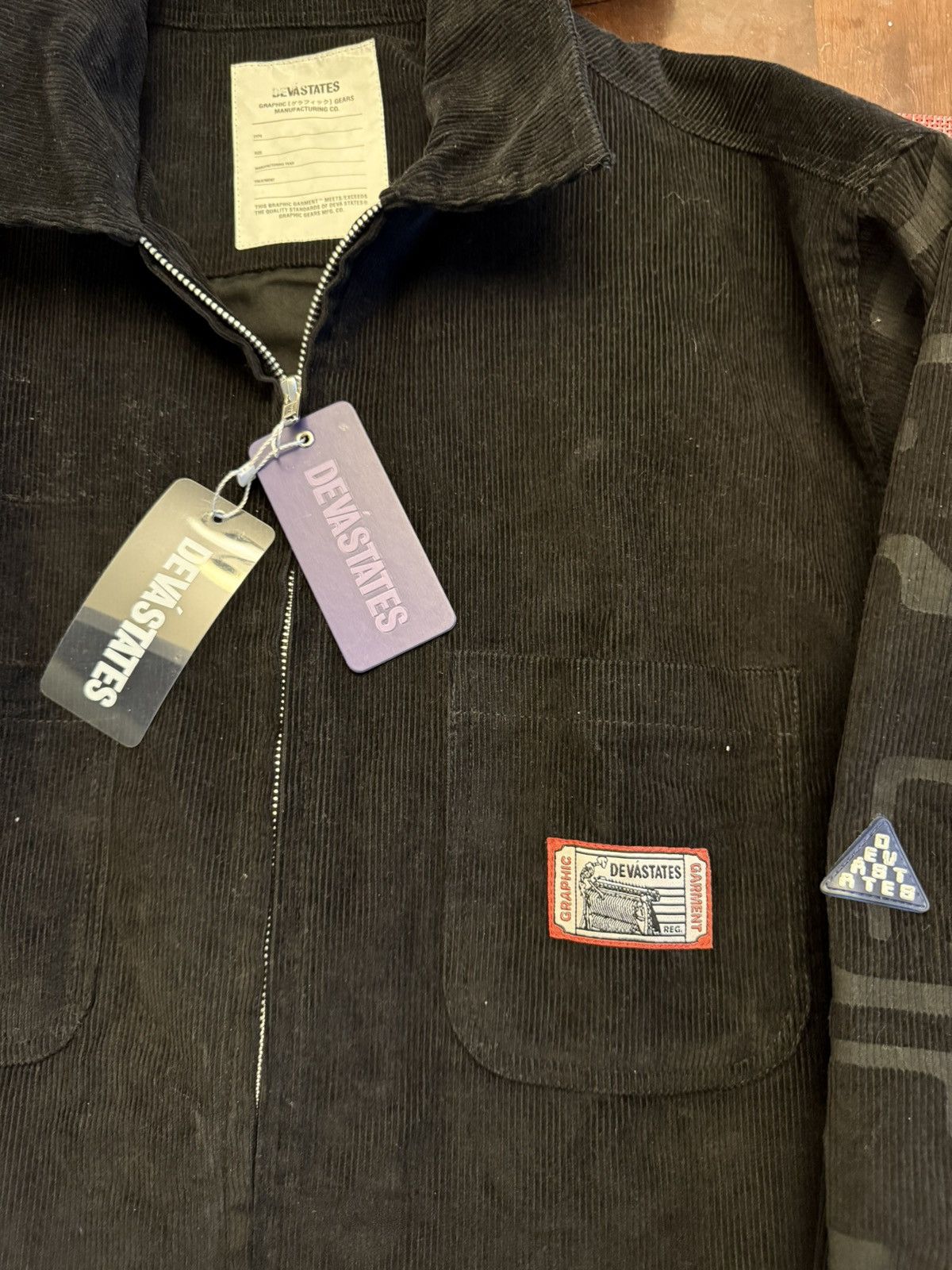 DEVA STATES Devá States "Circuit" Black Corduroy Jacket Oversized Size US M / EU 48-50 / 2 - 5 Thumbnail