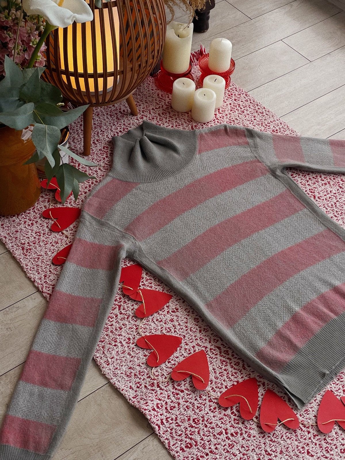 Burberry Prorsum Burberry Prorsum Pink & Grey Cashmere Sweater Size XS / US 0-2 / IT 36-38 - 4 Thumbnail